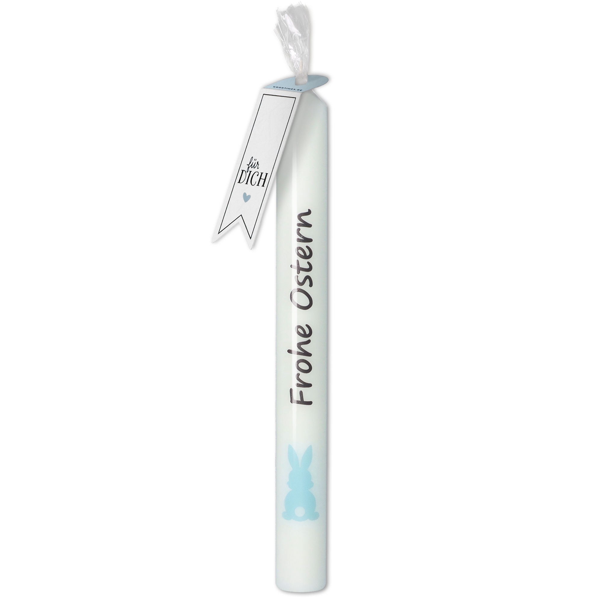 Stabkerze "Frohe Ostern" Hellblau Stabkerze "Frohe Ostern" Hellblau