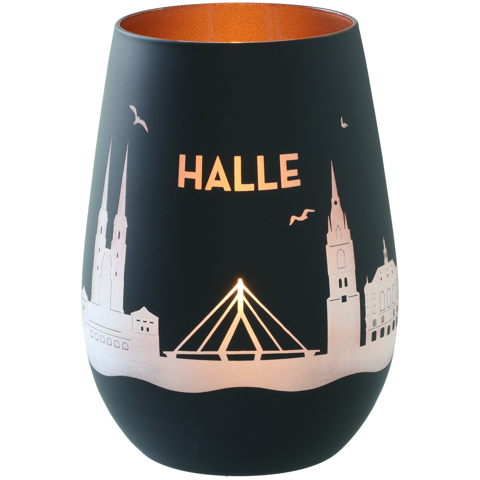 Windlicht Skyline Halle Töpferei, Krug, Lampe