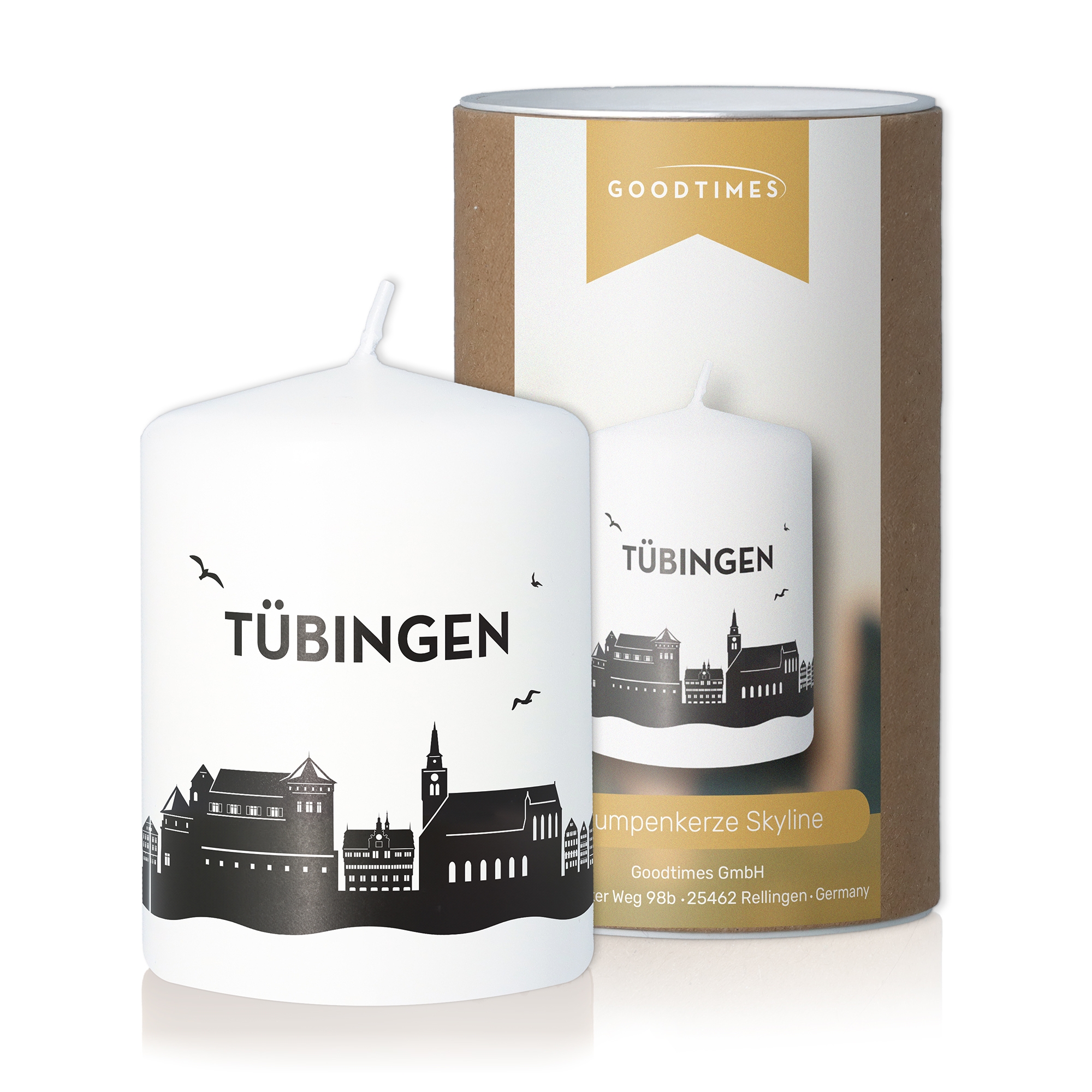 Stumpenkerze Skyline Tübingen Stumpenkerze Skyline Tübingen