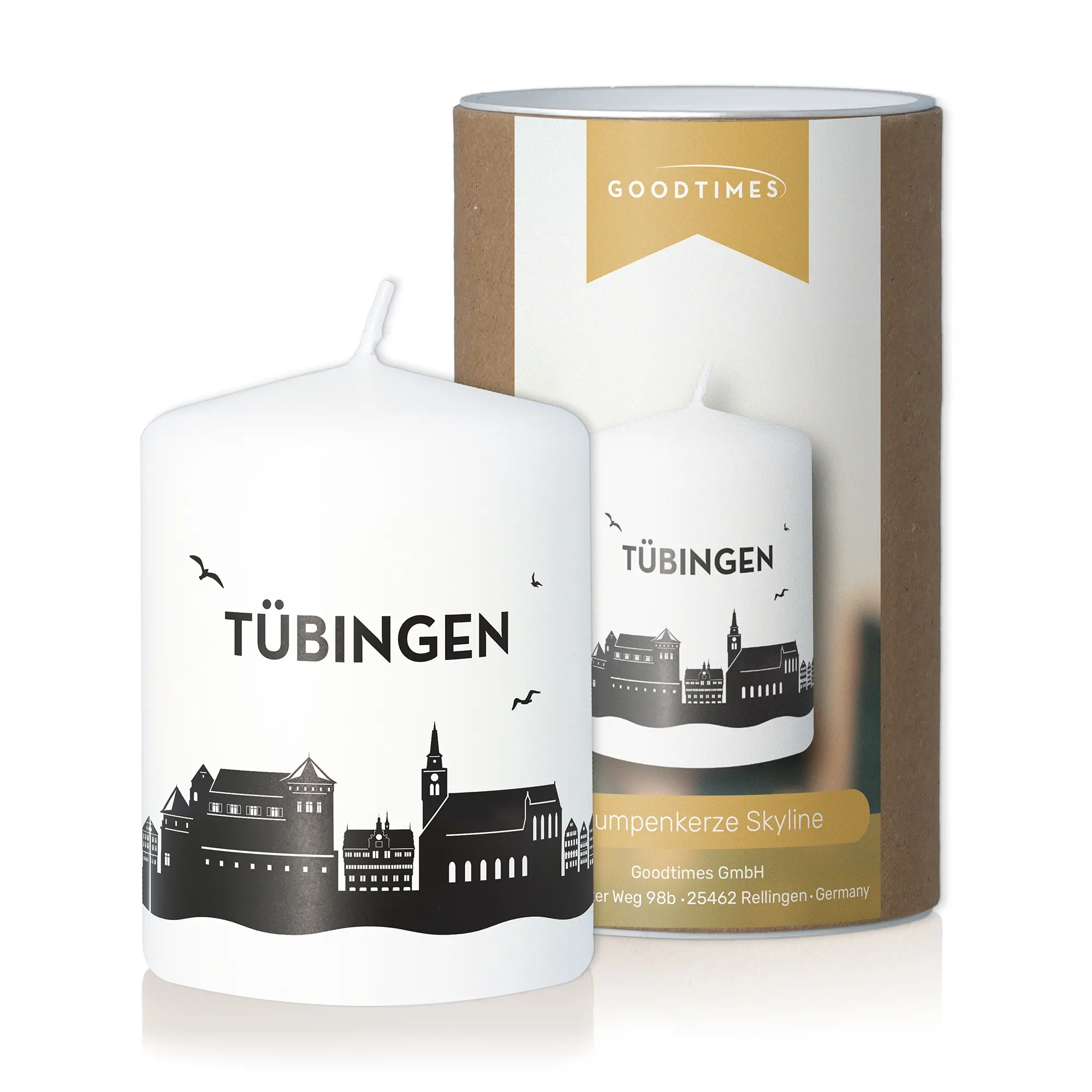 Stumpenkerze Skyline Tübingen