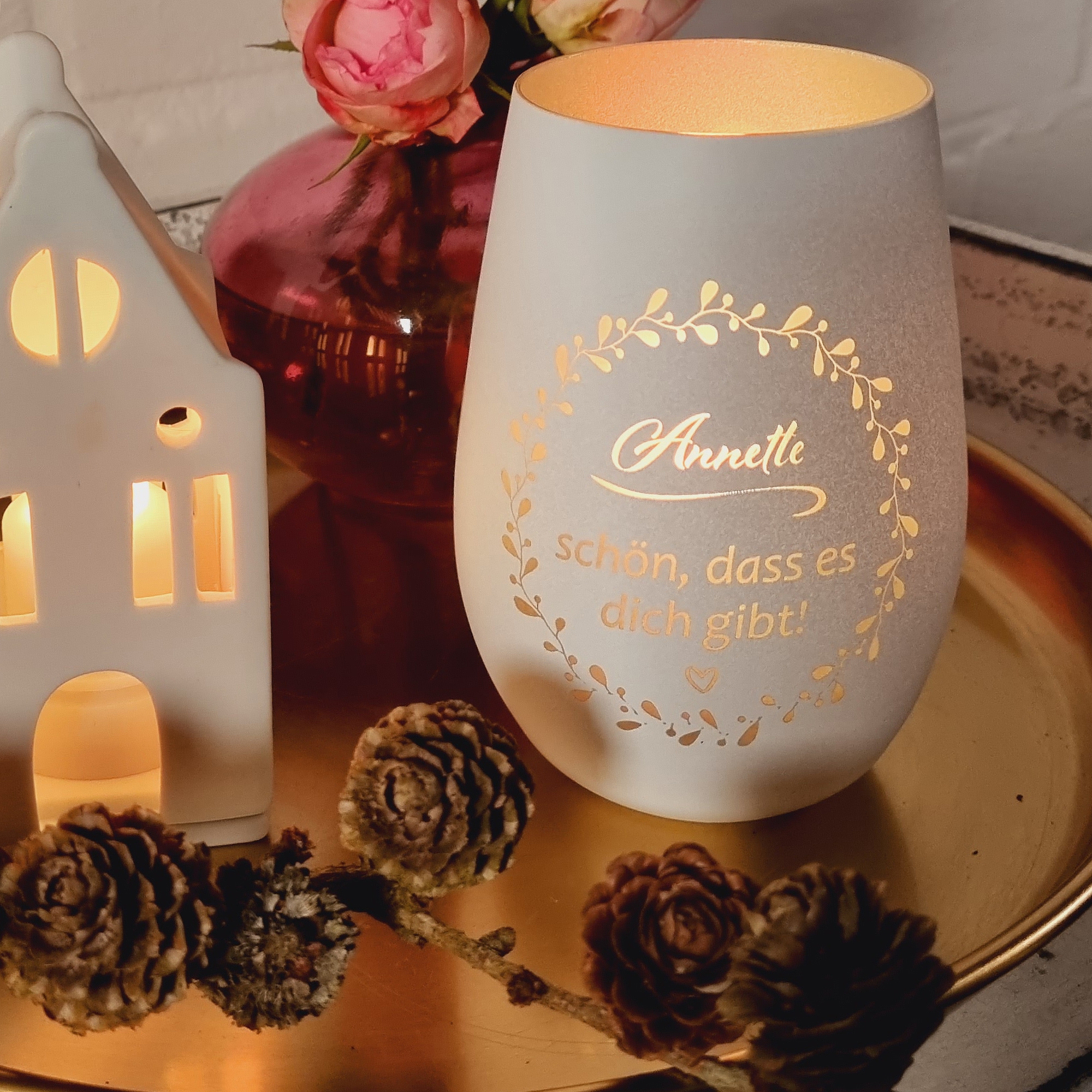Windlicht "Schön, dass es dich gibt" Windlicht "Schön, dass es dich gibt"