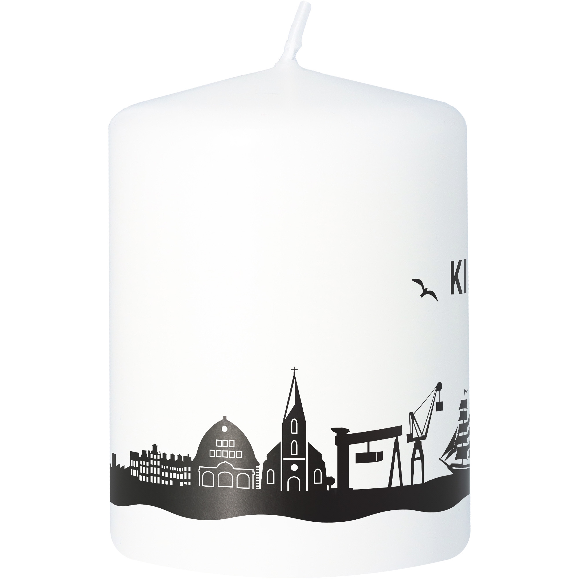 Stumpenkerze Skyline Kiel Stumpenkerze Skyline Kiel