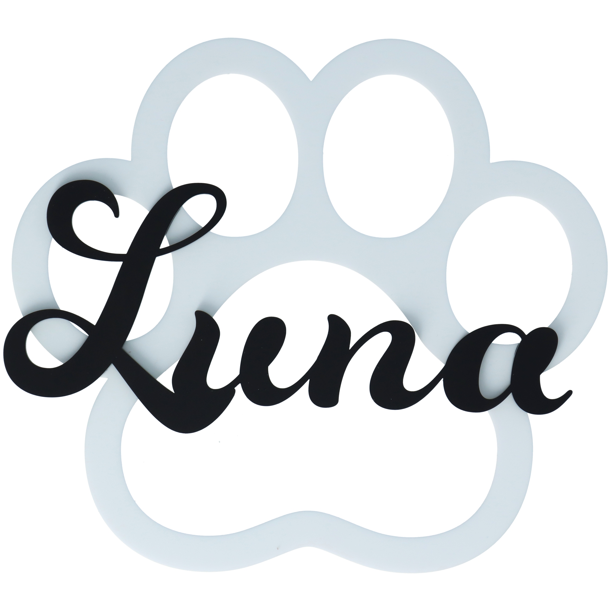 Schild Katzenpfote "20cm x 18cm" Text