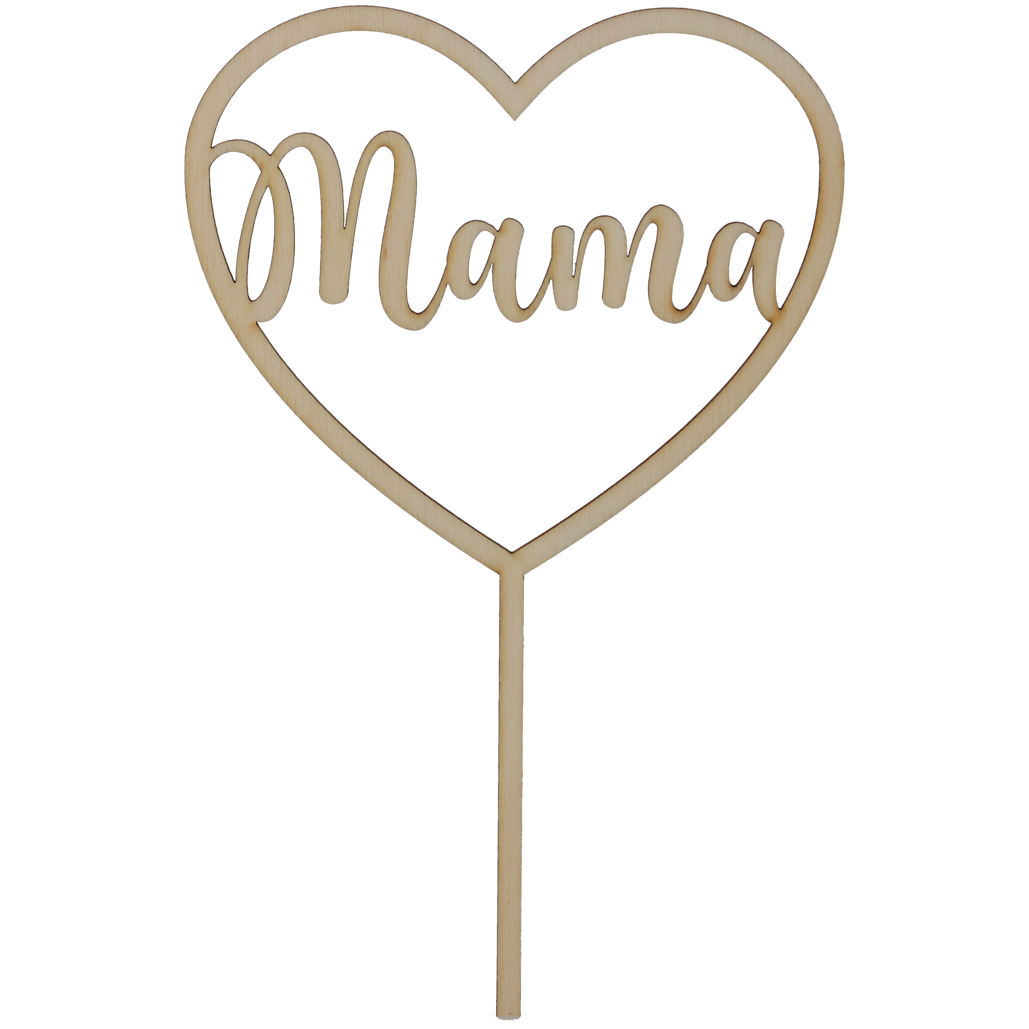 Cake Topper "Mama" klein aus Holz