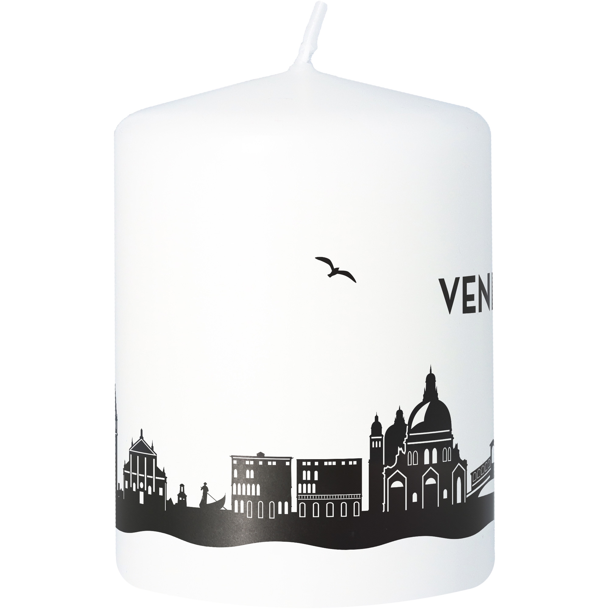 Stumpenkerze Skyline Venedig Tier, Vogel