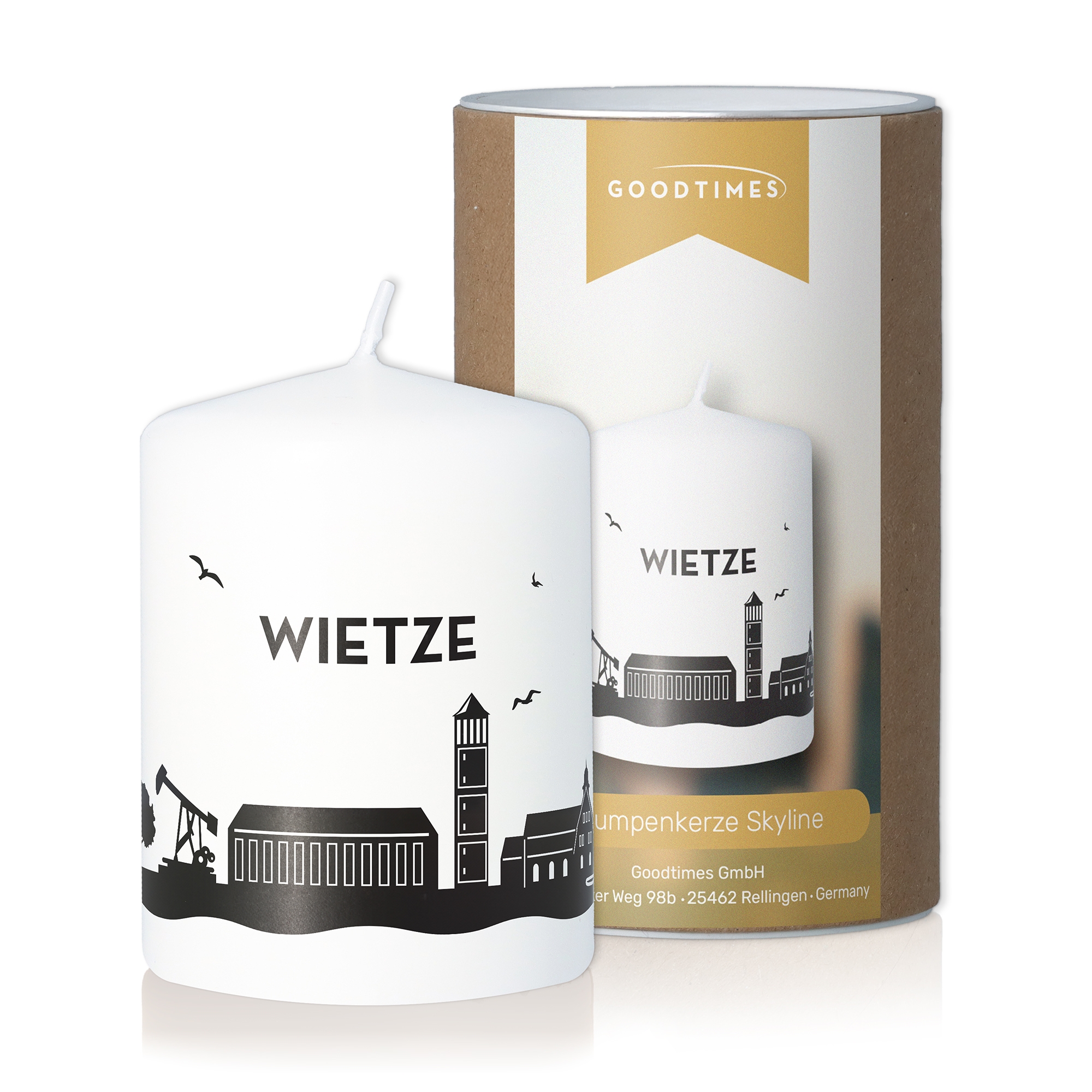 Stumpenkerze Skyline Wietze