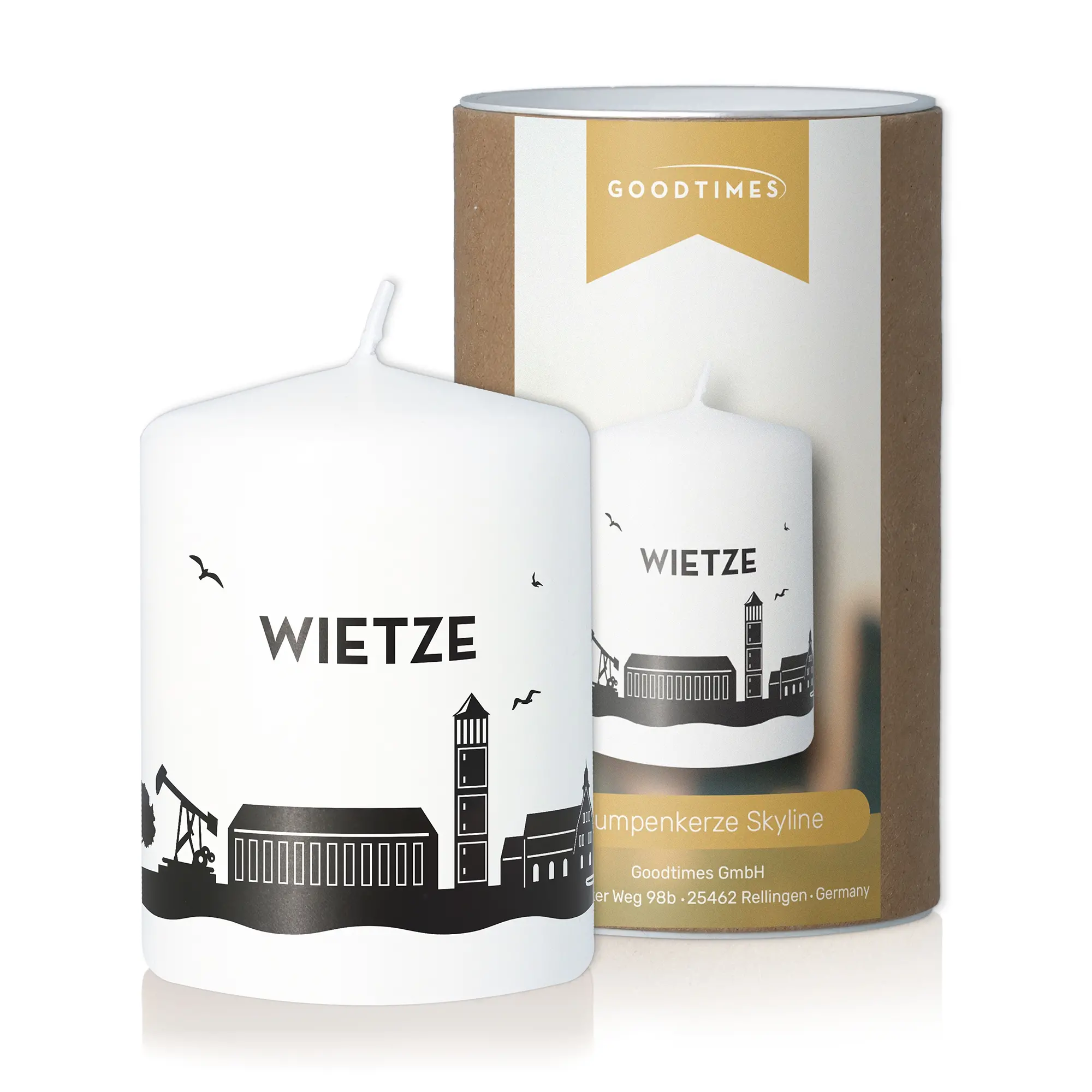 Stumpenkerze Skyline Wietze