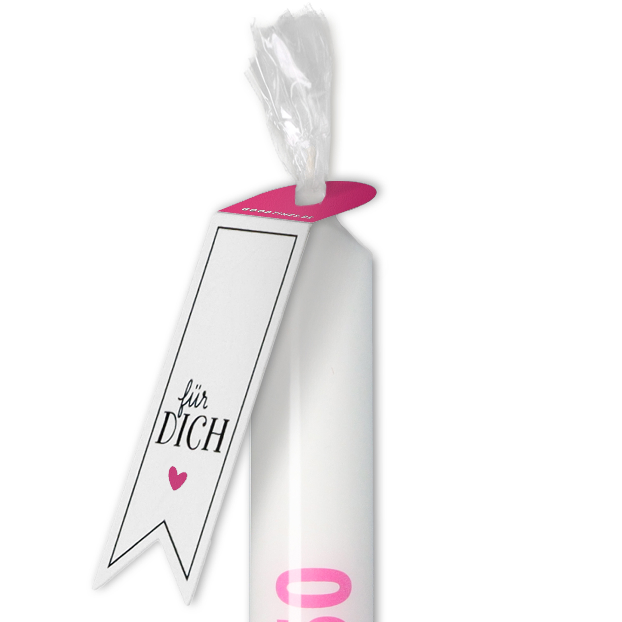 Stabkerze "Etwa 50" Pink
