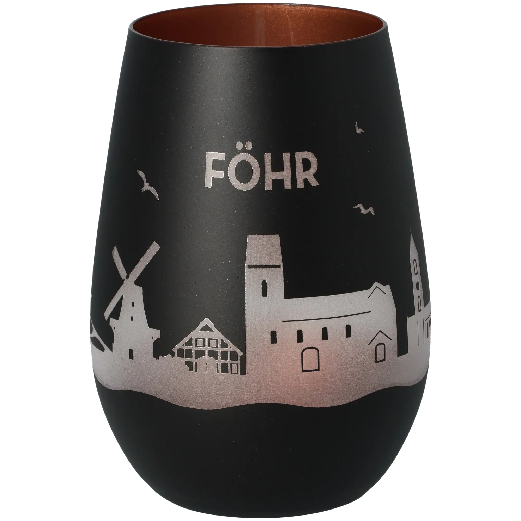 Windlicht Skyline Föhr Schwarz/Bronze