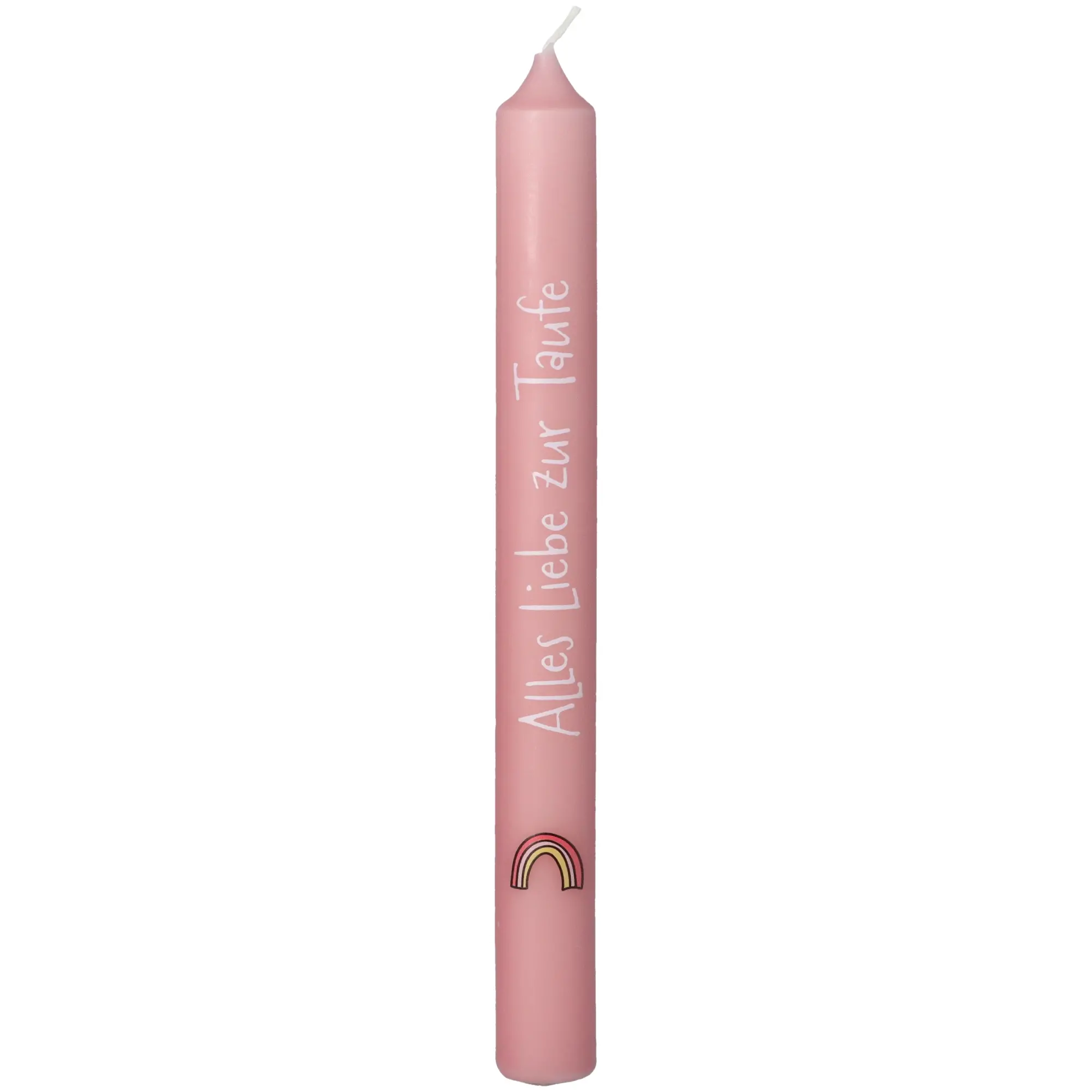 Stabkerze Rosa "Alles Liebe zur Taufe" Dynamit, Waffe, Kerze