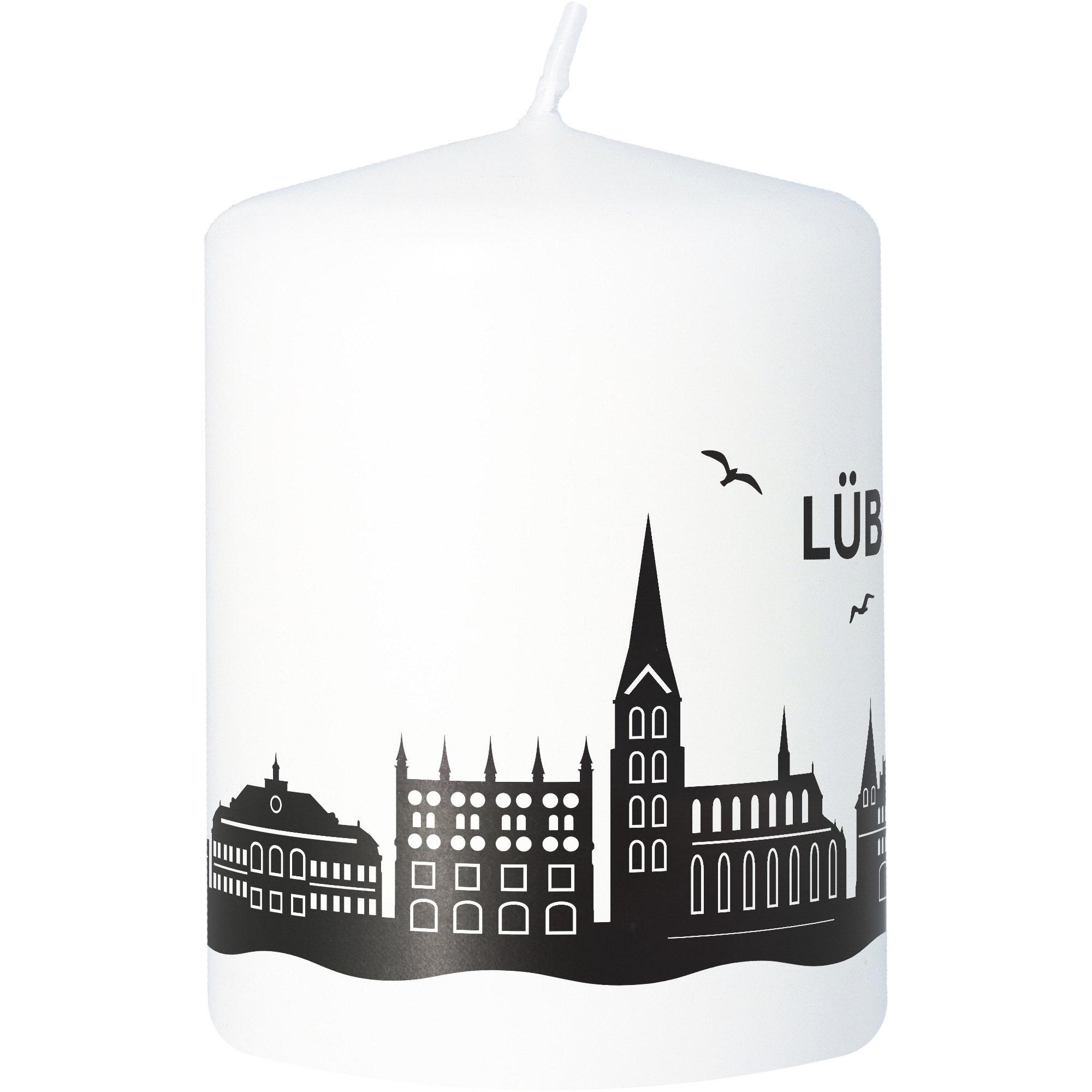 Stumpenkerze Skyline Lübeck Stumpenkerze Skyline Lübeck