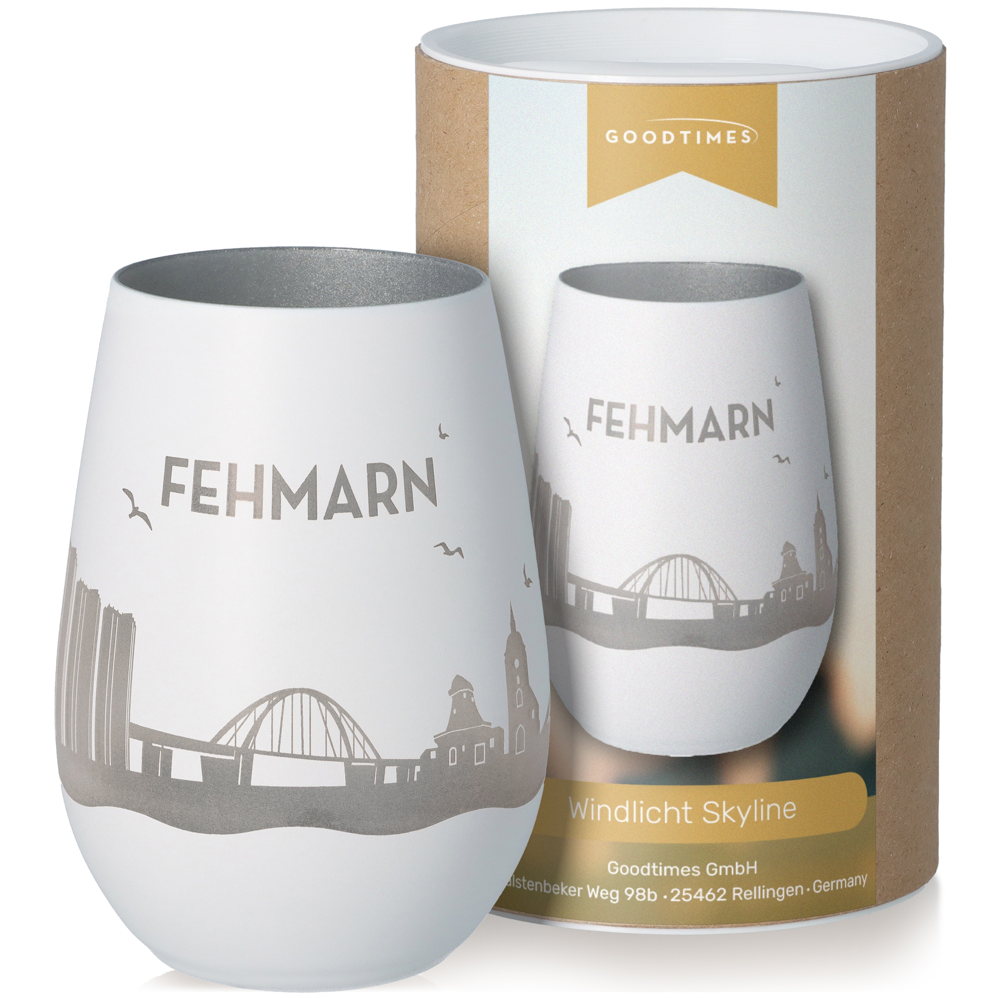 Windlicht Skyline Fehmarn Töpferei, Tasse