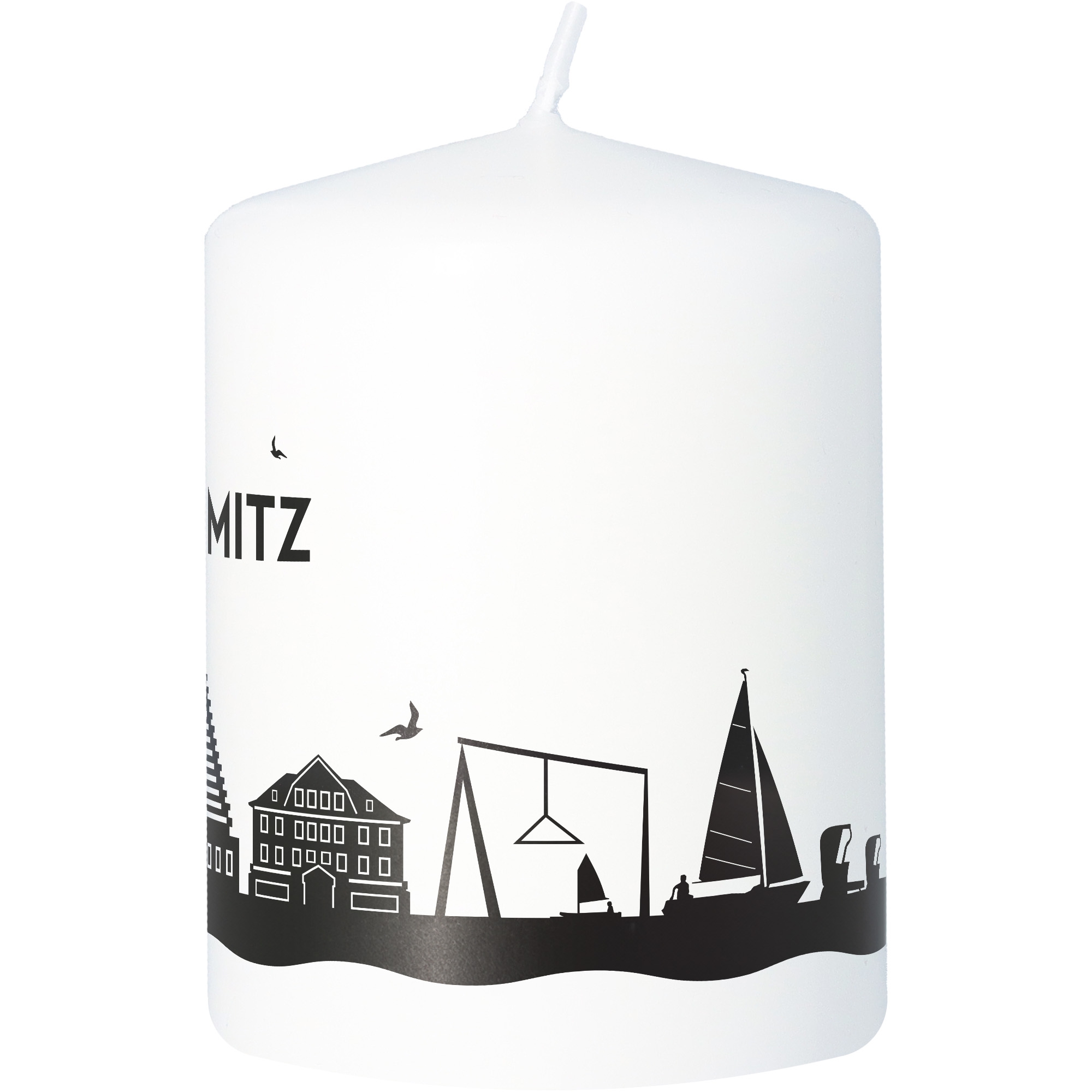 Stumpenkerze Skyline Grömitz Stumpenkerze Skyline Grömitz