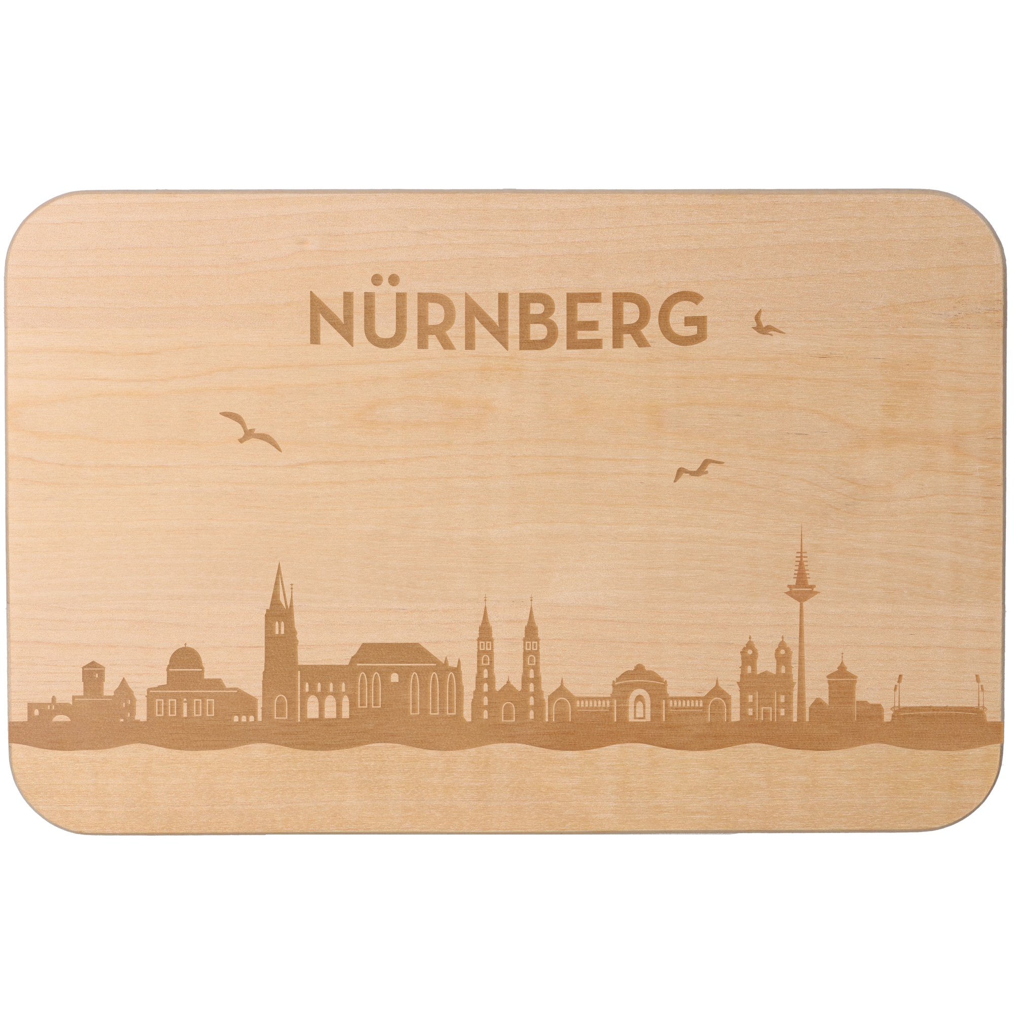 Frühstücksbrett Skyline Nürnberg Frühstücksbrett Skyline Nürnberg