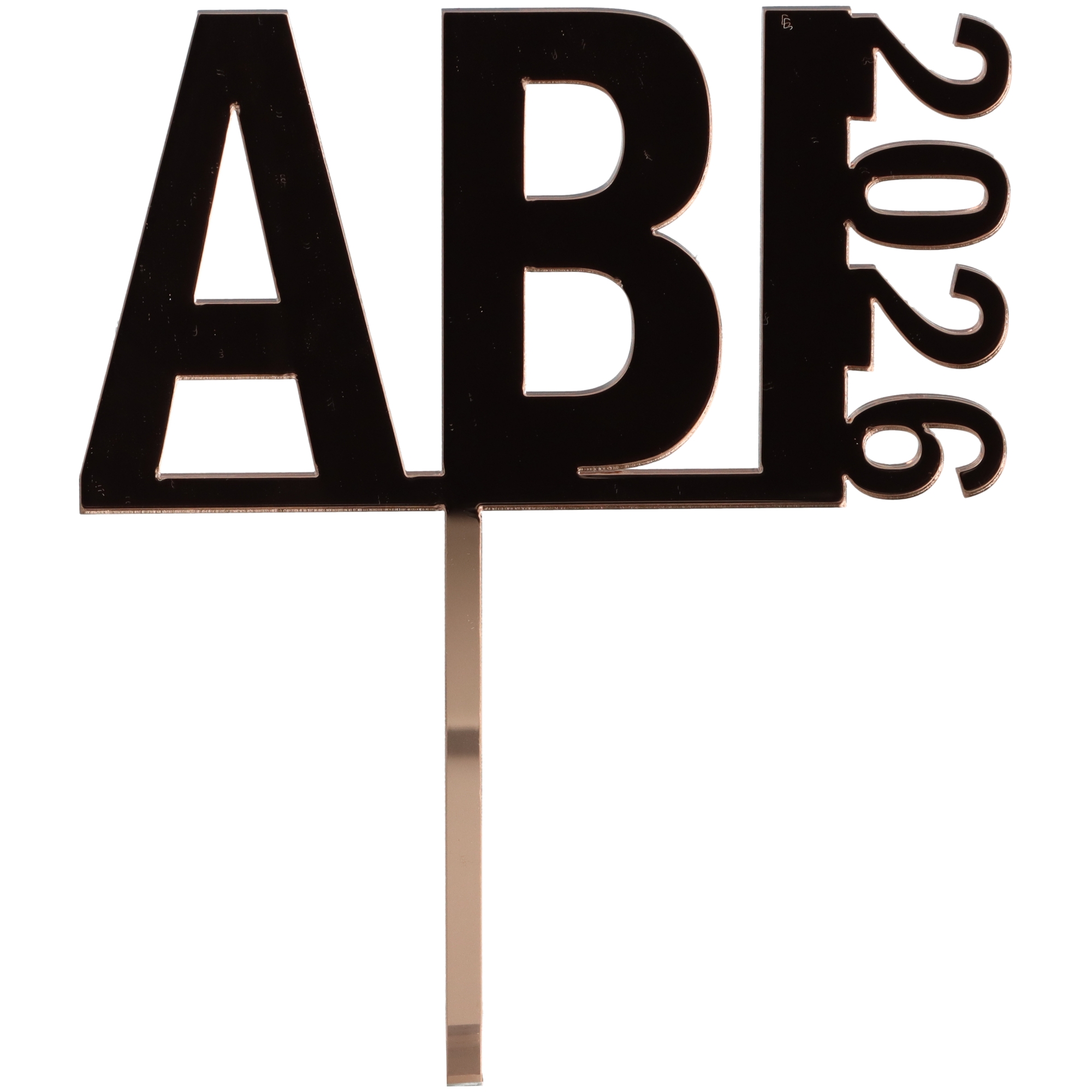 Cake Topper "ABI 2026" Schild, Symbol, Kreuz, Straßenschild