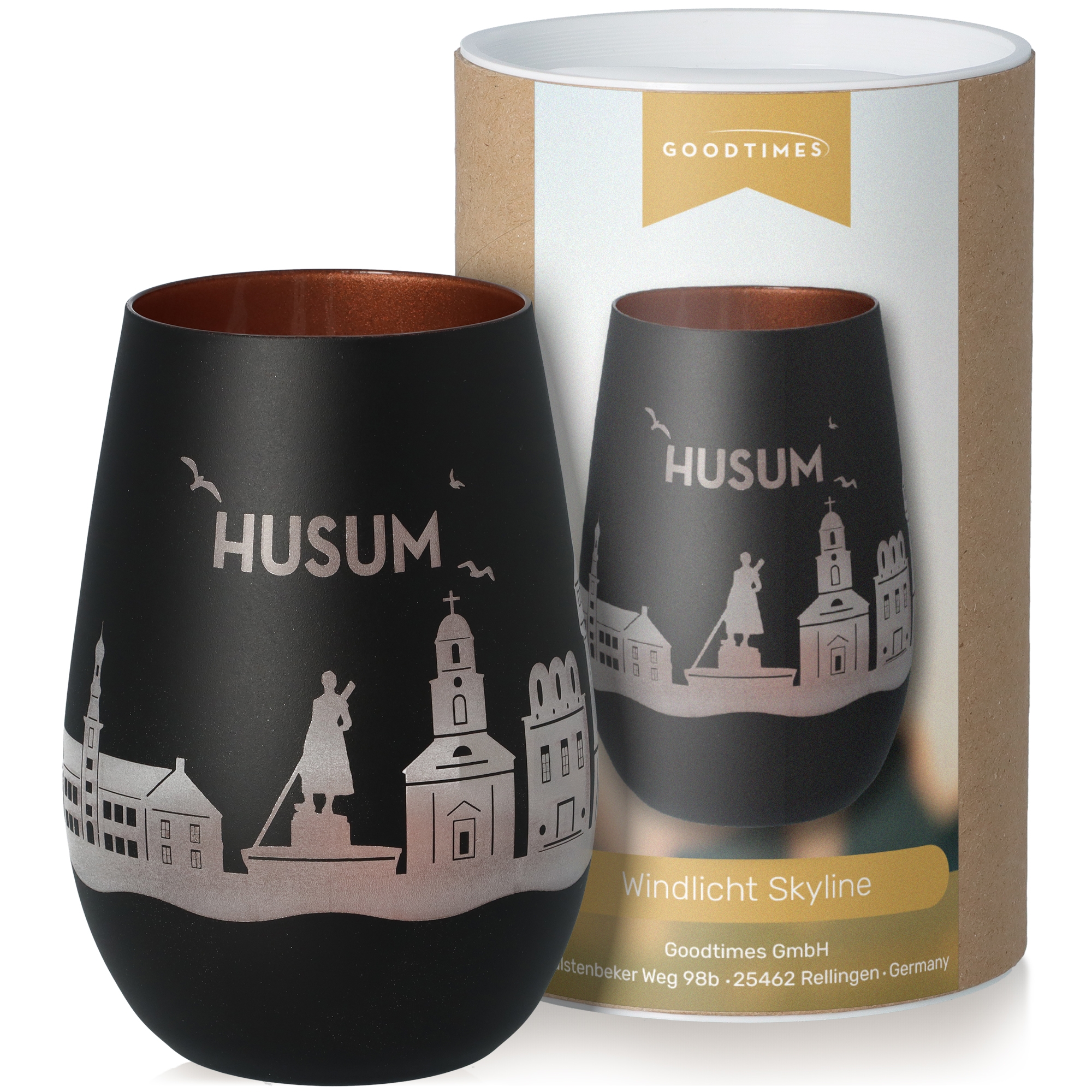 Windlicht Skyline Husum Töpferei, Krug