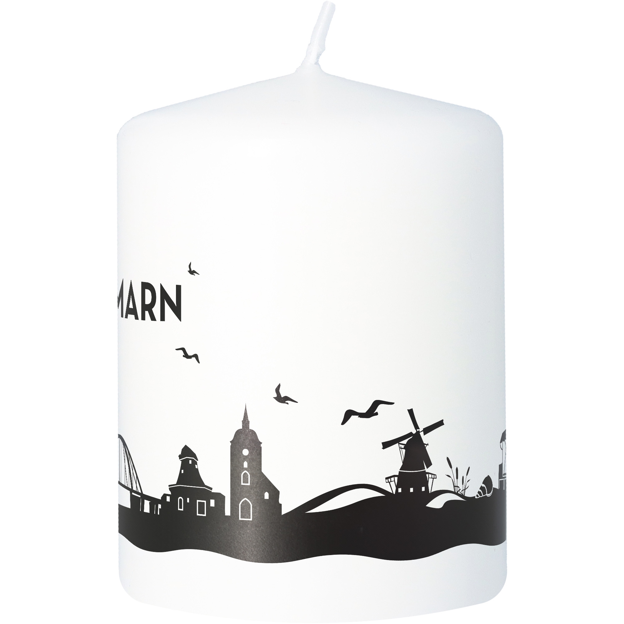 Stumpenkerze Skyline Fehmarn Stumpenkerze Skyline Fehmarn