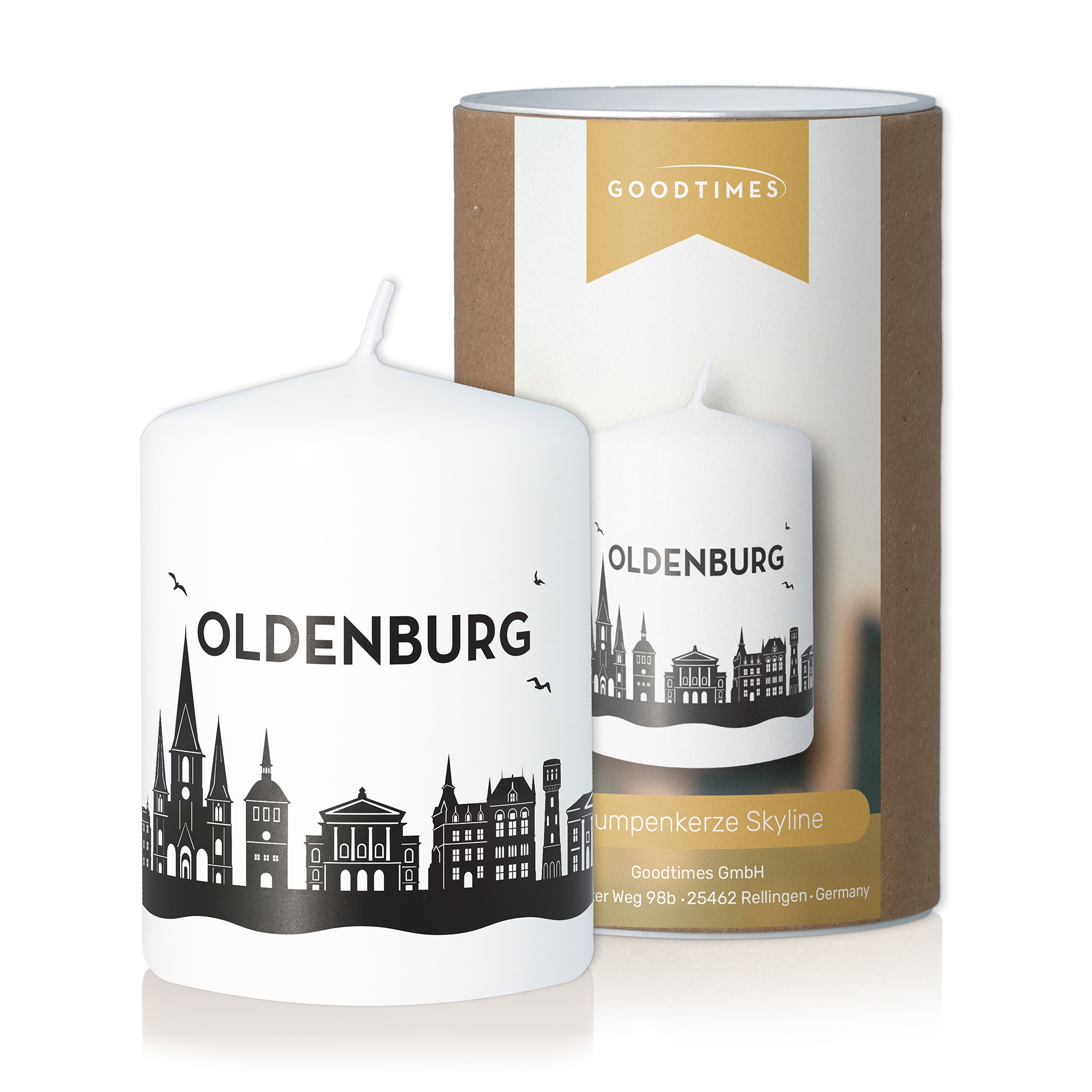 Stumpenkerze Skyline Oldenburg