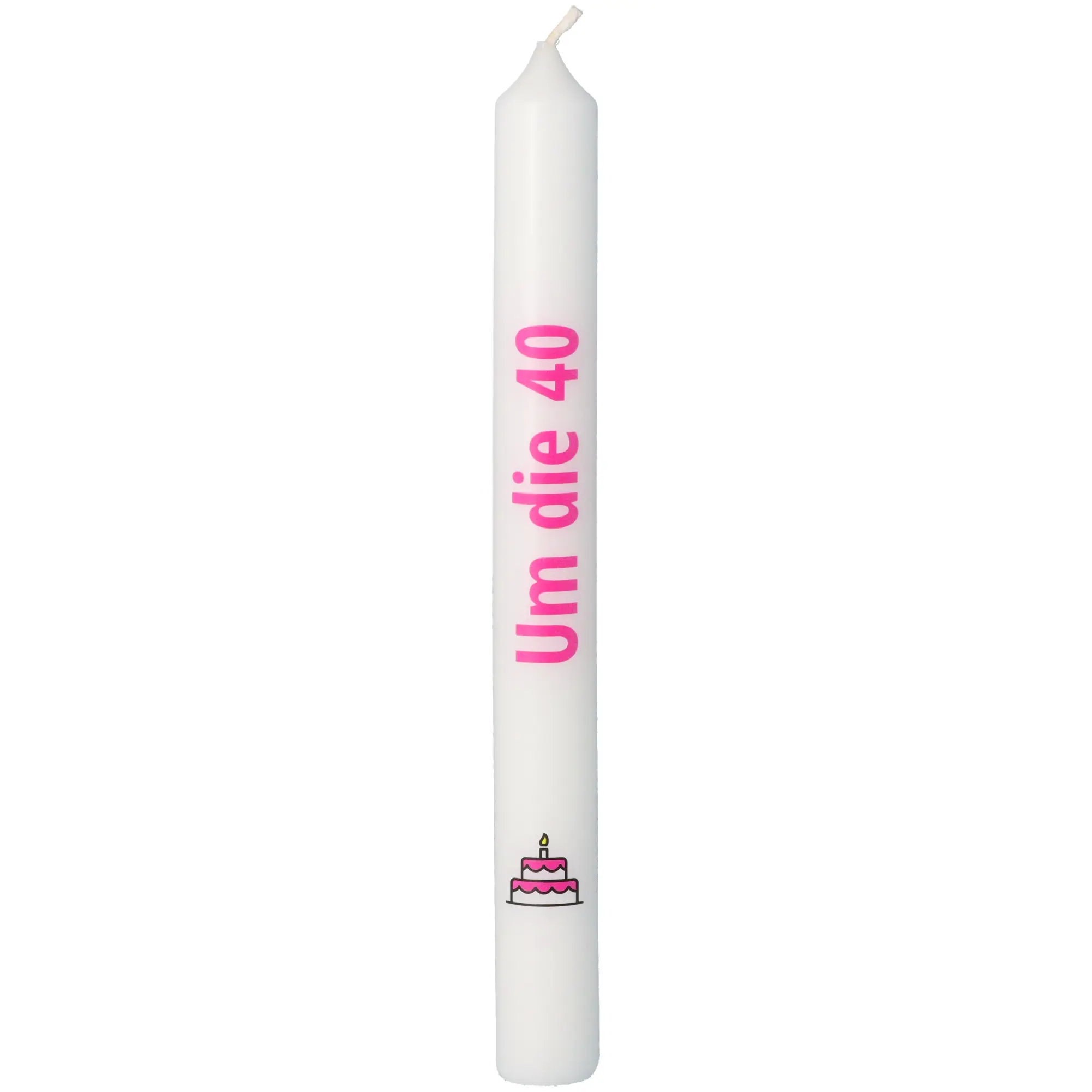 Stabkerze "Um die 40" Pink