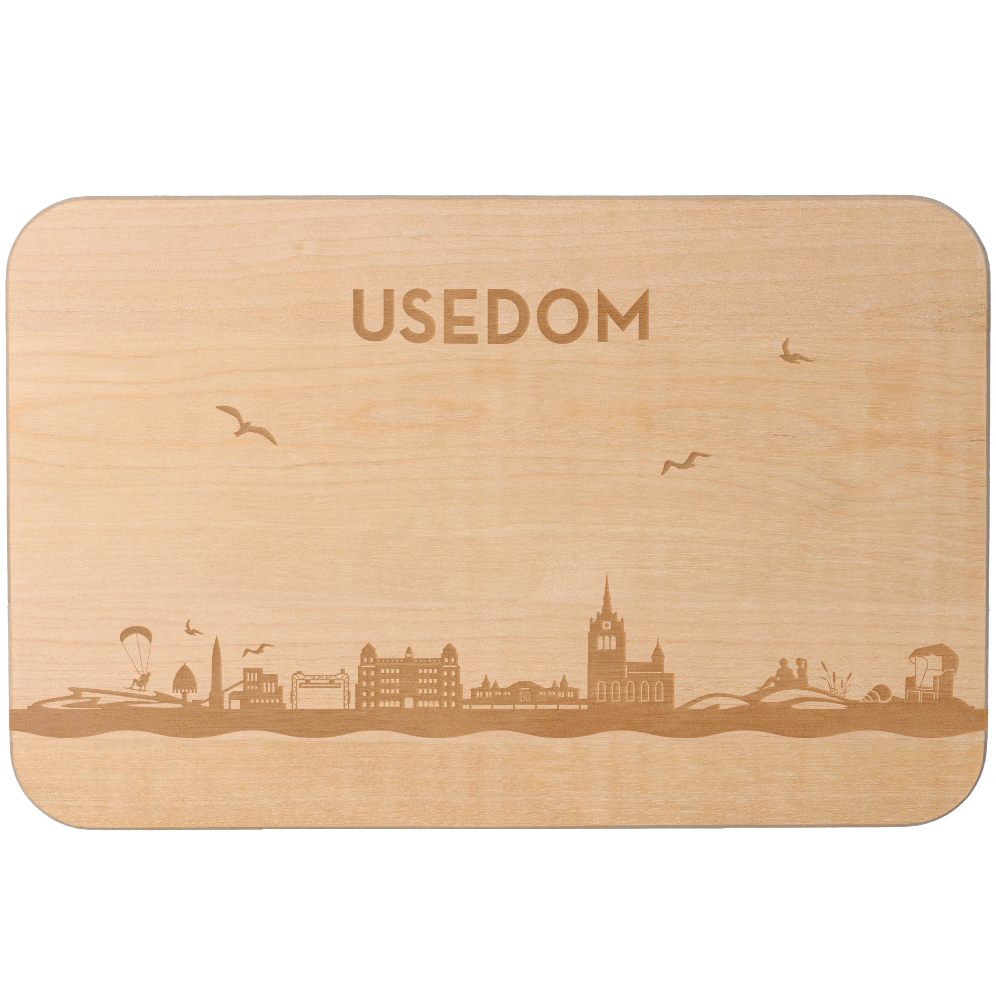 Frühstücksbrett Skyline Usedom Frühstücksbrett Skyline Usedom