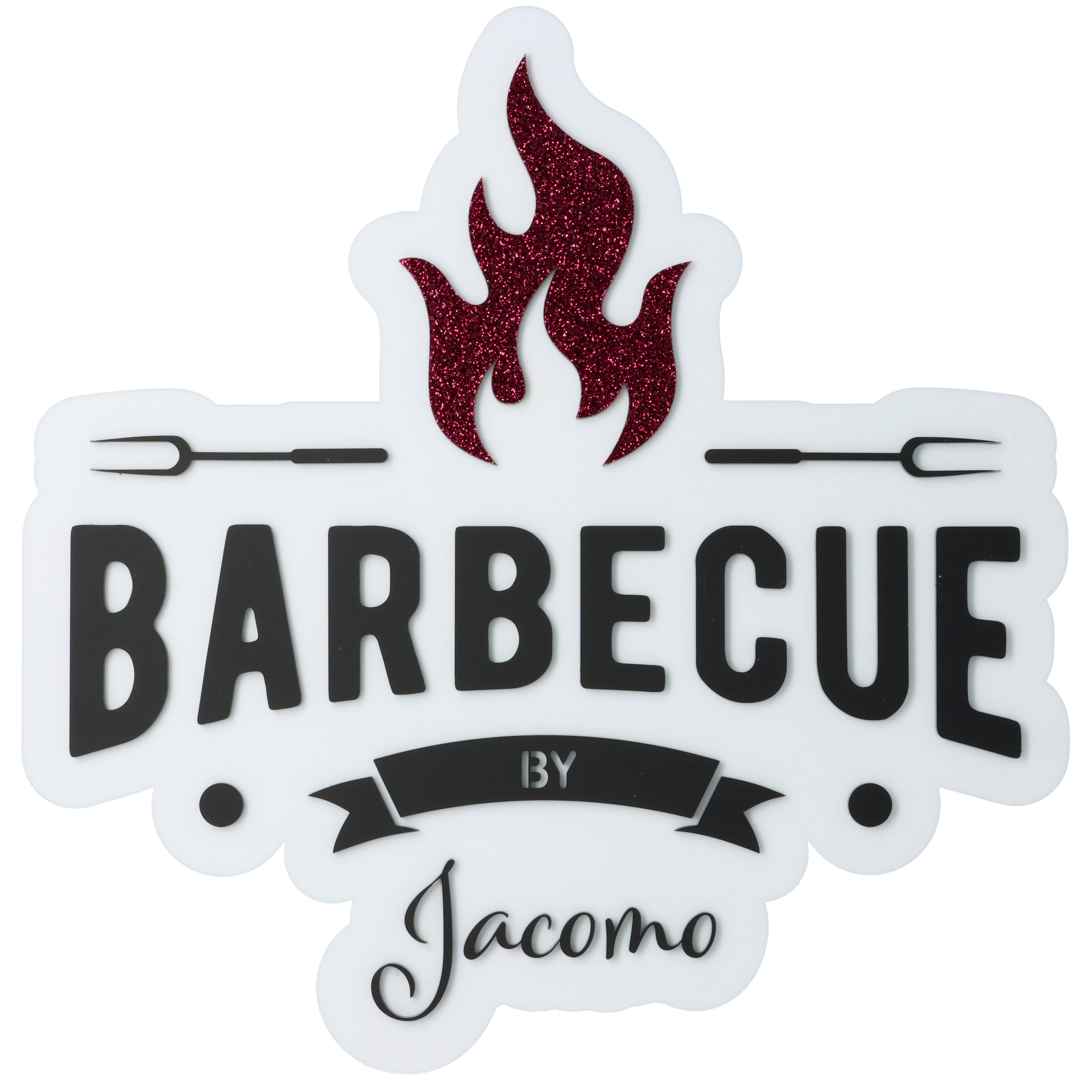 Schild "BARBECUE BY" Schild "BARBECUE BY"