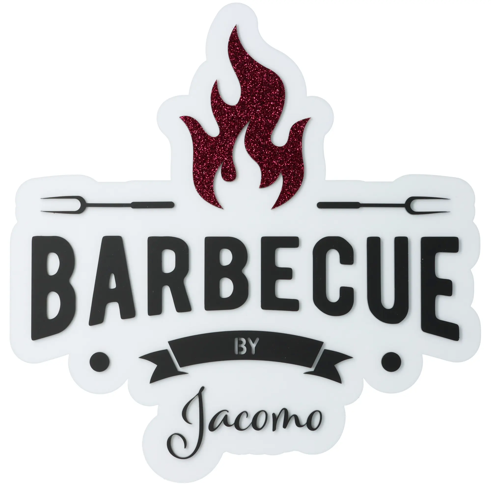 Schild "BARBECUE BY"