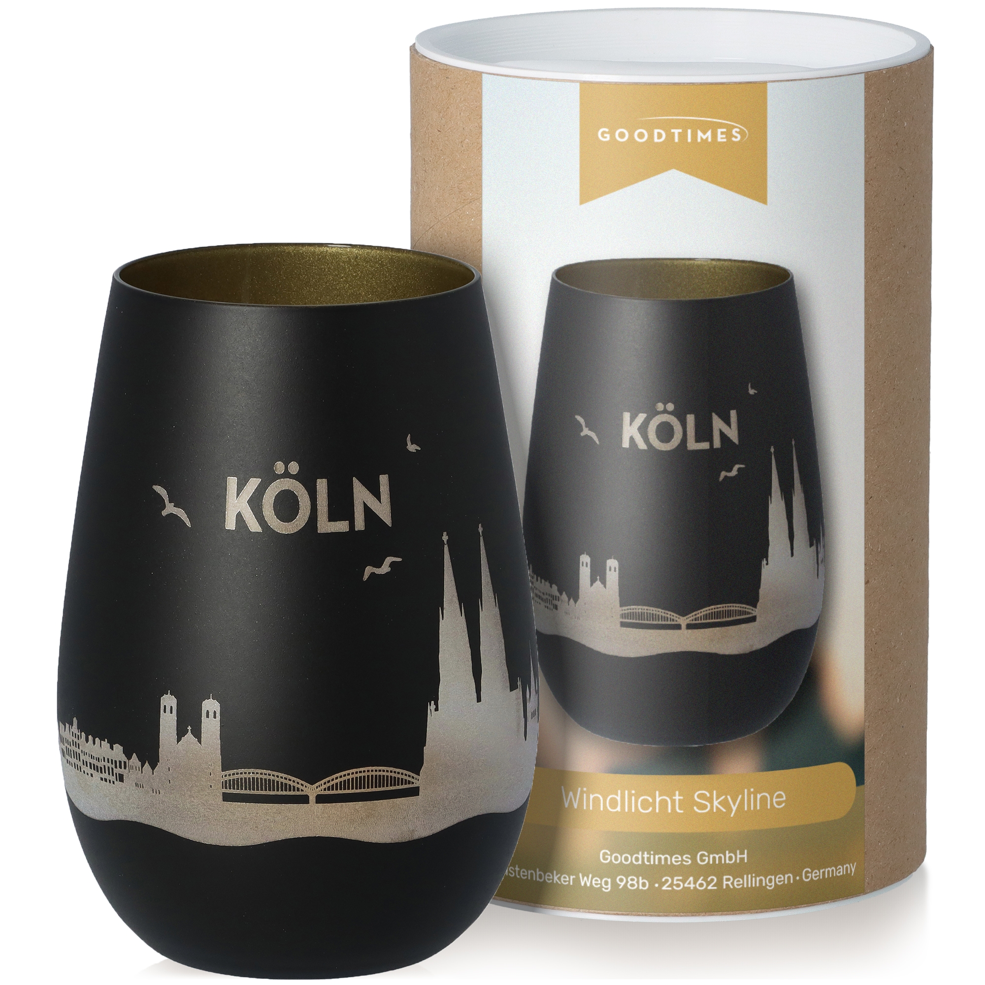 Windlicht Skyline Köln Krug, Töpferei, Flasche, Vase