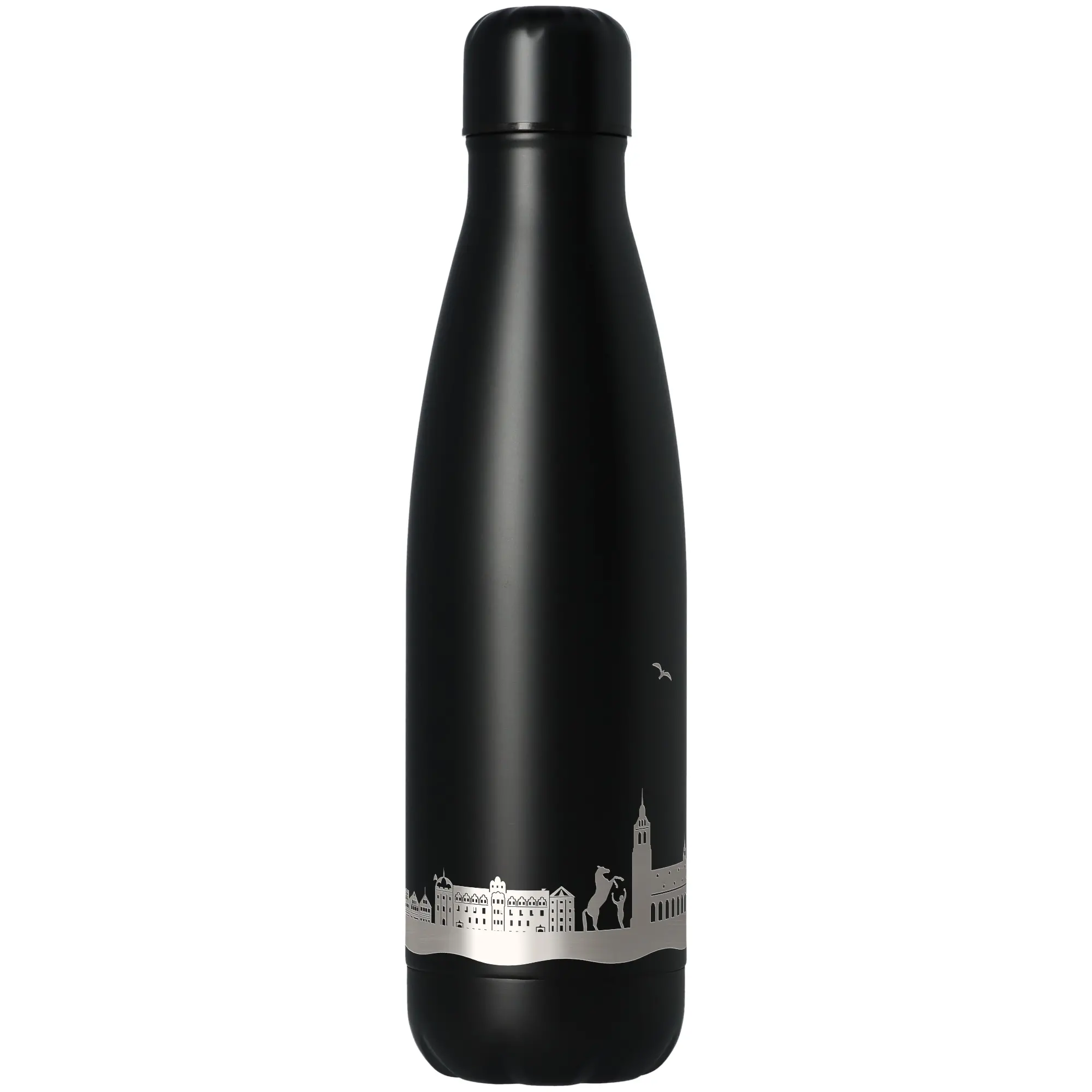 Trinkflasche Skyline Celle Schwarz