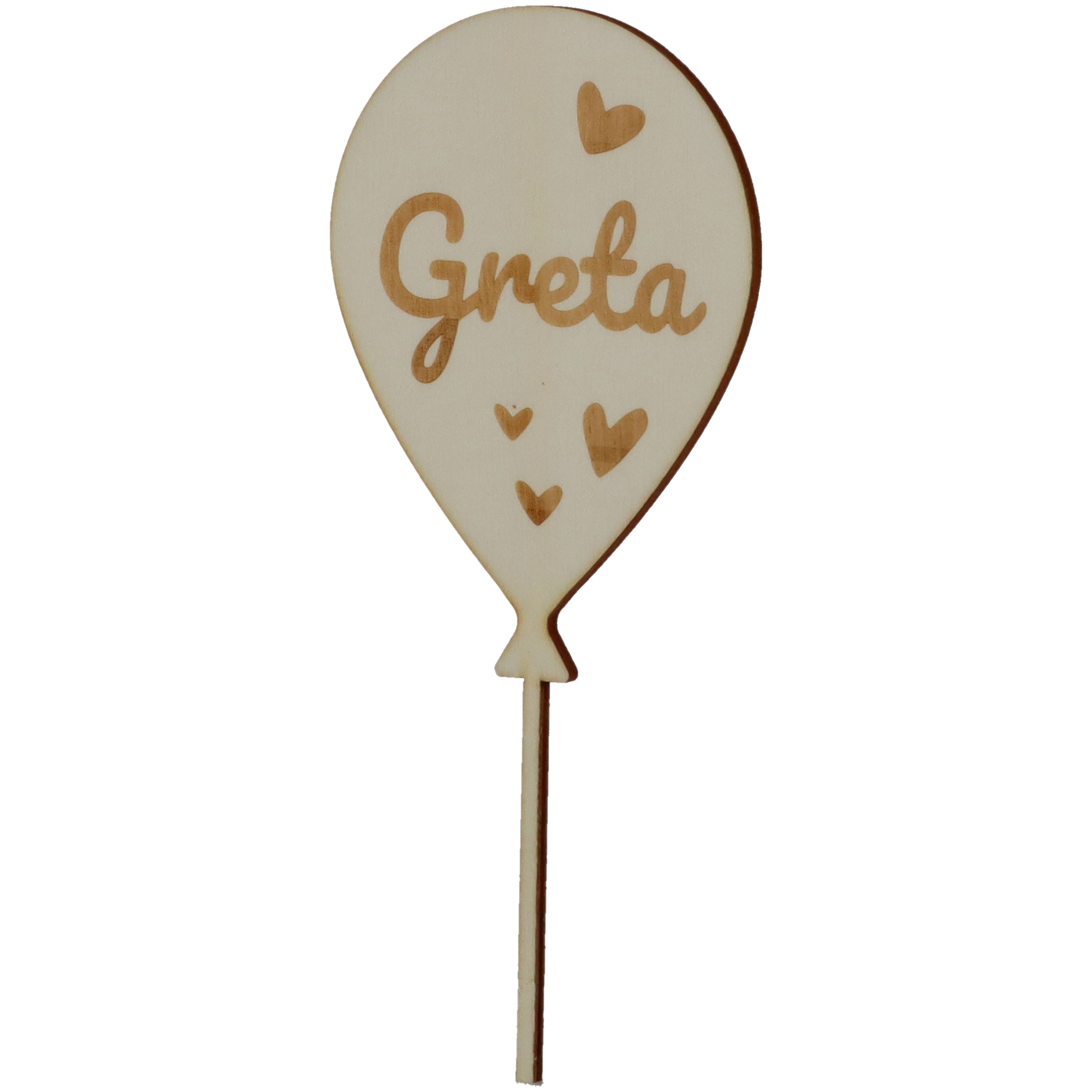 Cake Topper Ballon mit Herzen