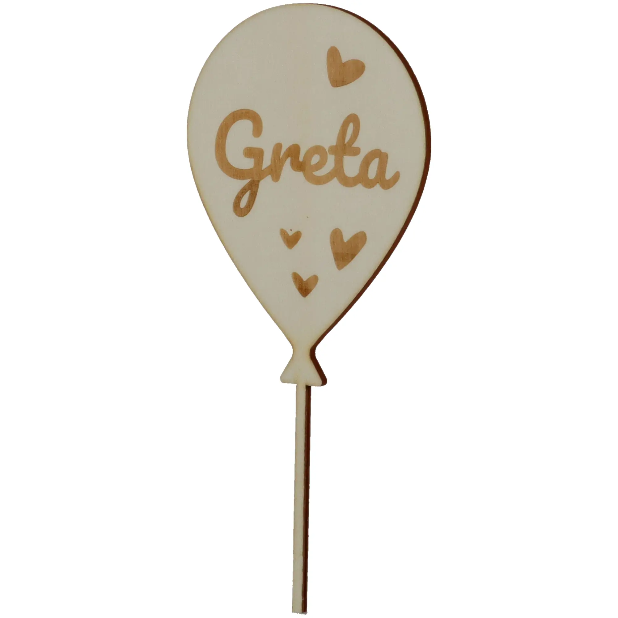 Cake Topper Ballon mit Herzen