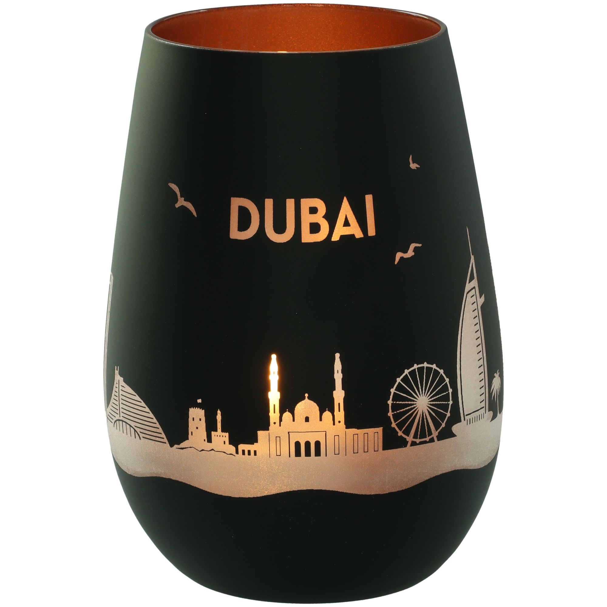 Windlicht Skyline Dubai Töpferei, Krug, Glas
