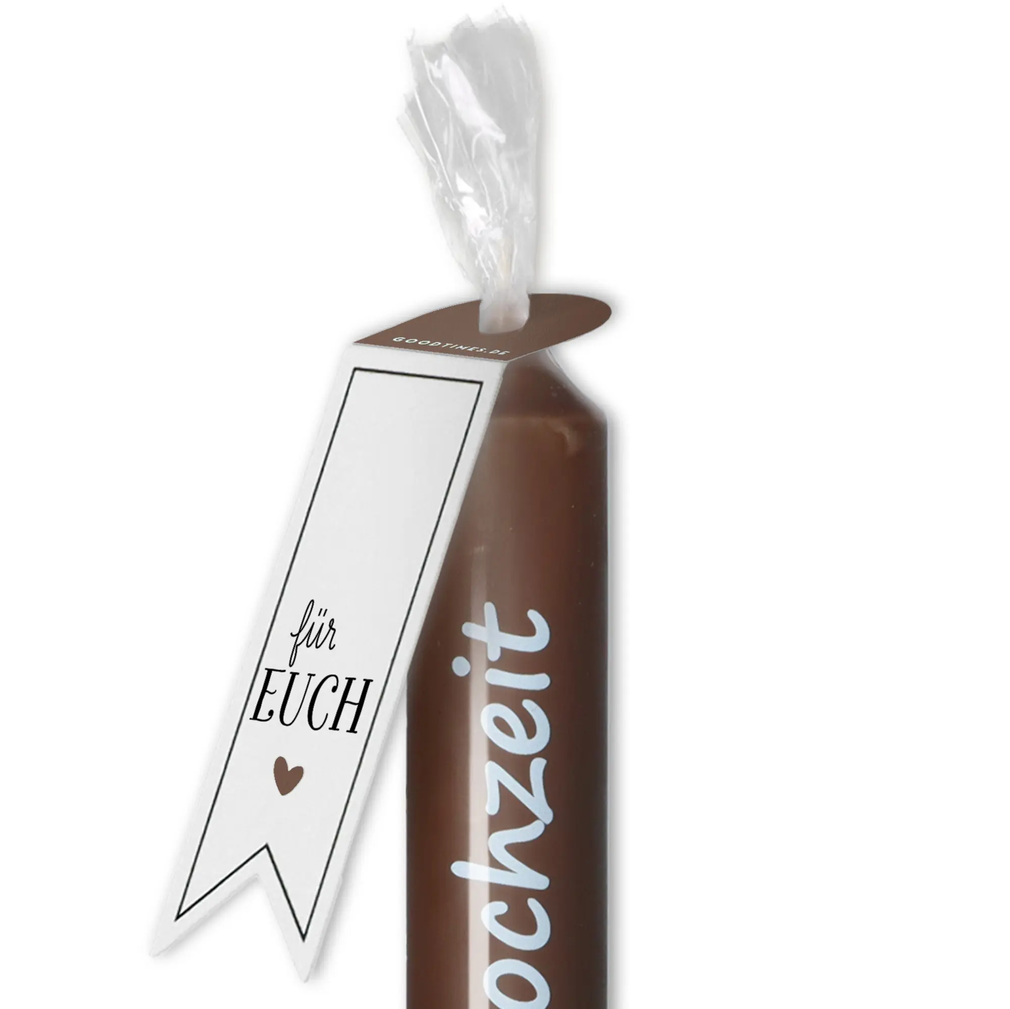 Stabkerze "Hölzerne Hochzeit"