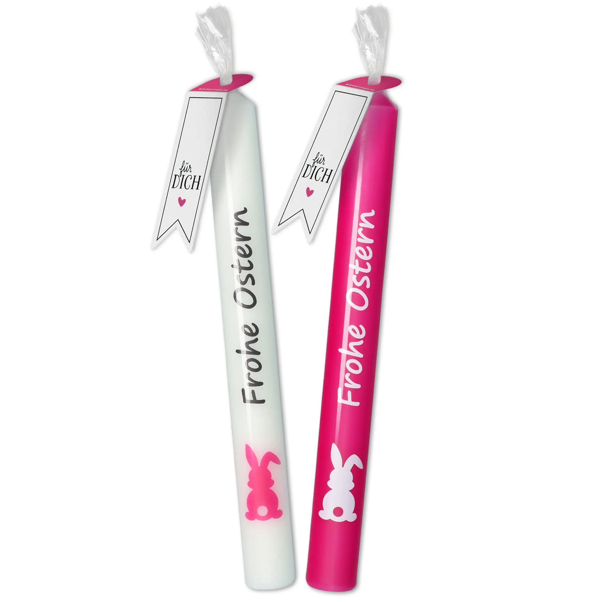Stabkerzen-Set Pink "Frohe Ostern"