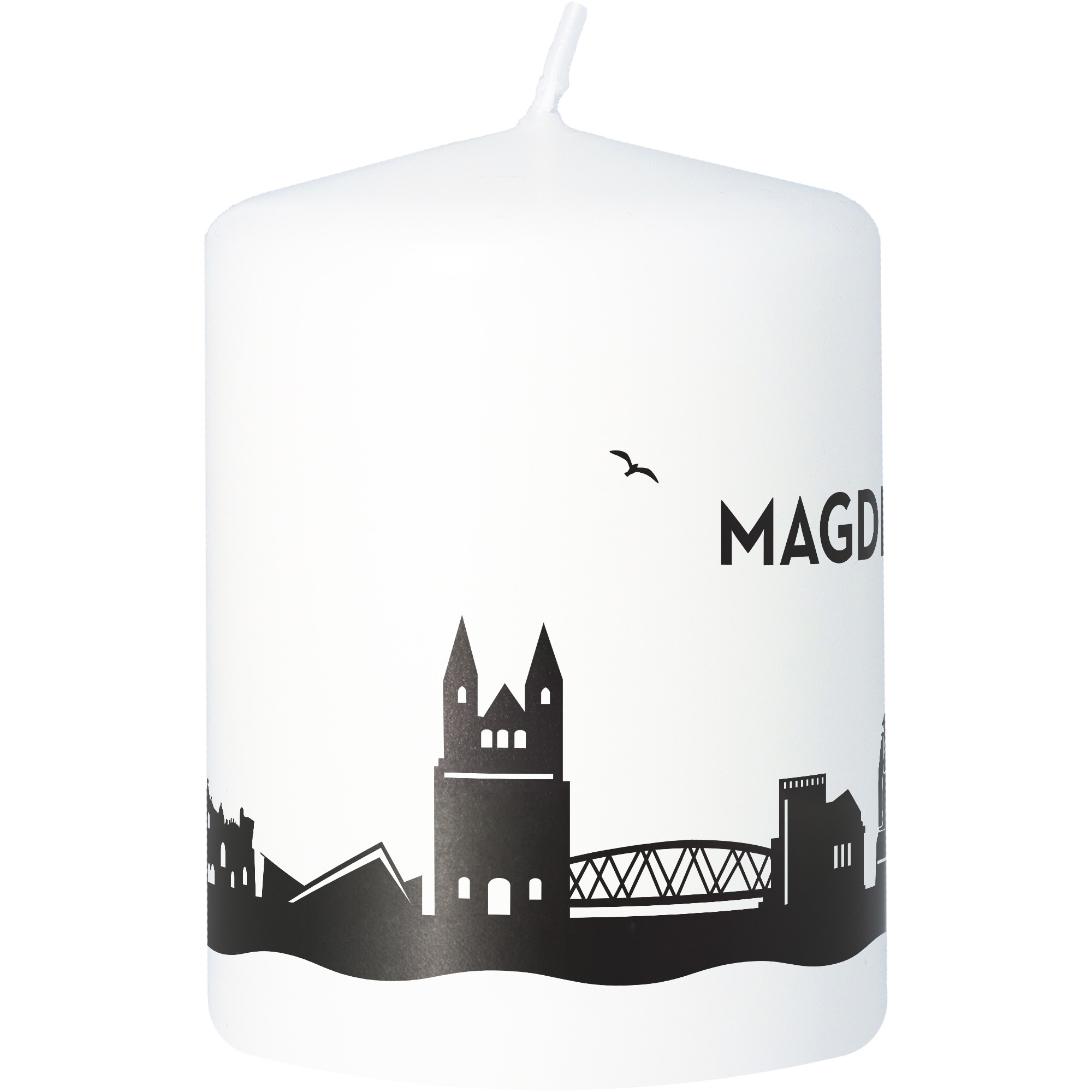Stumpenkerze Skyline Magdeburg Stumpenkerze Skyline Magdeburg