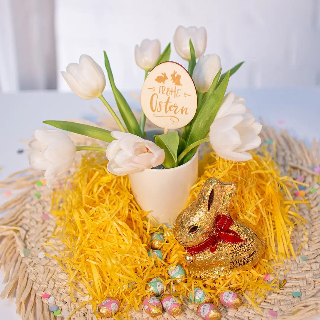 Blumenstecker "Frohe Ostern"