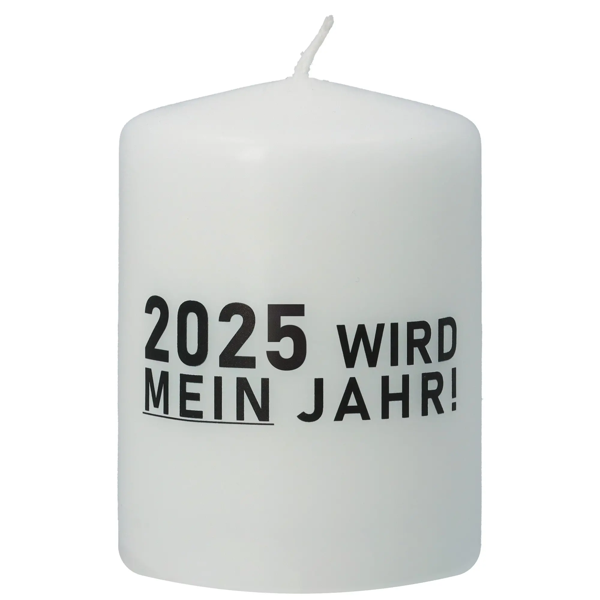 Stumpenkerze "2025 WIRD MEIN JAHR"