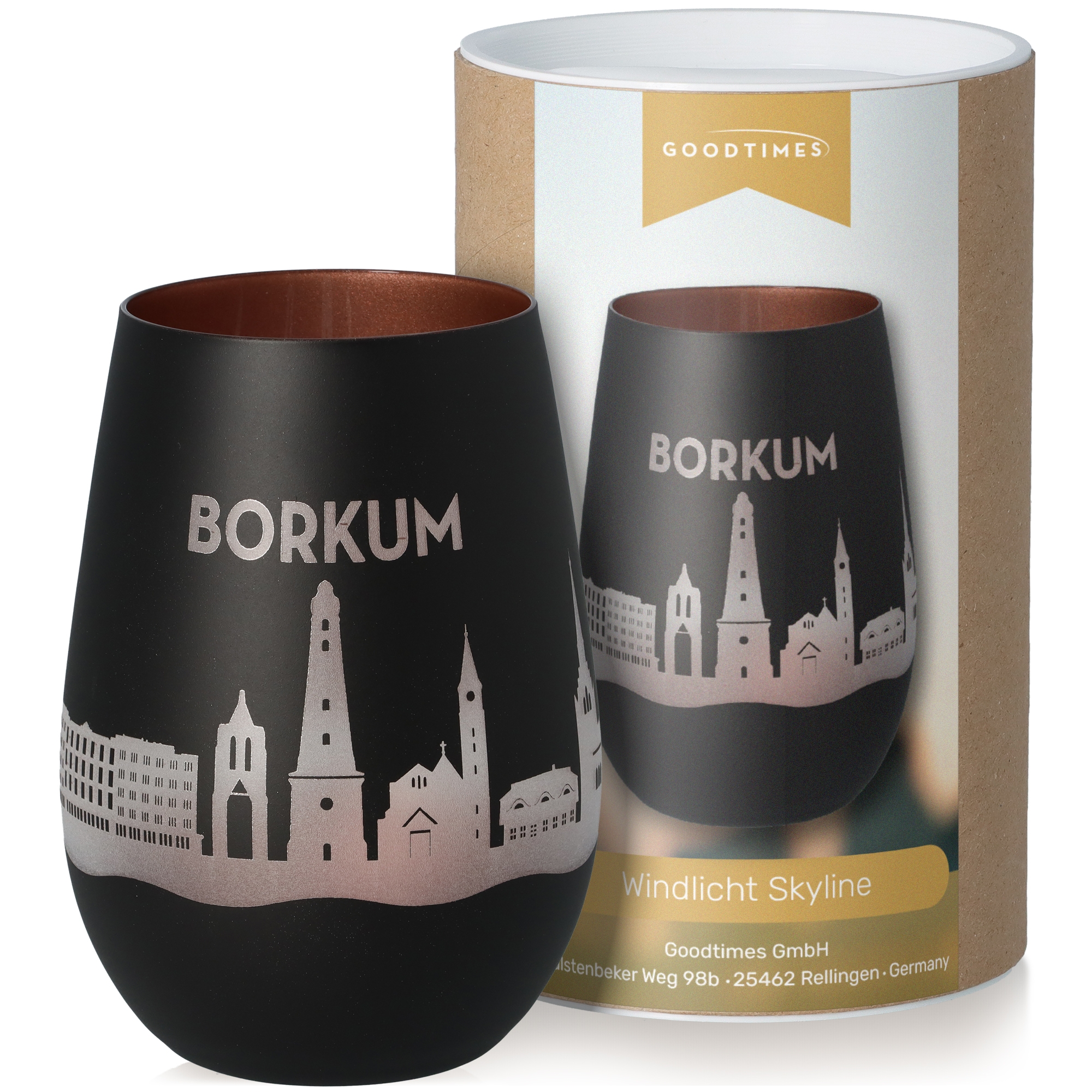 Windlicht Skyline Borkum