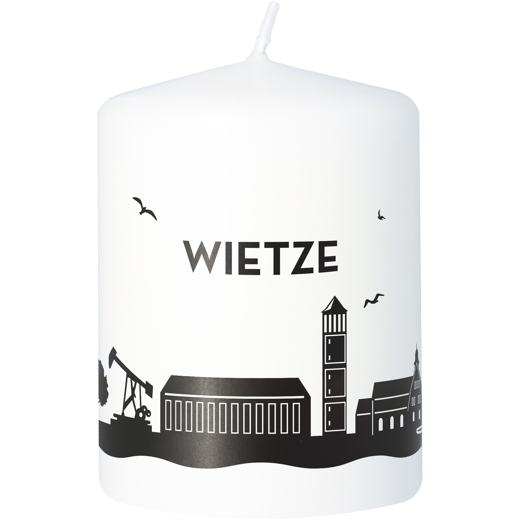 Stumpenkerze Skyline Wietze Tier, Vogel, Kerze