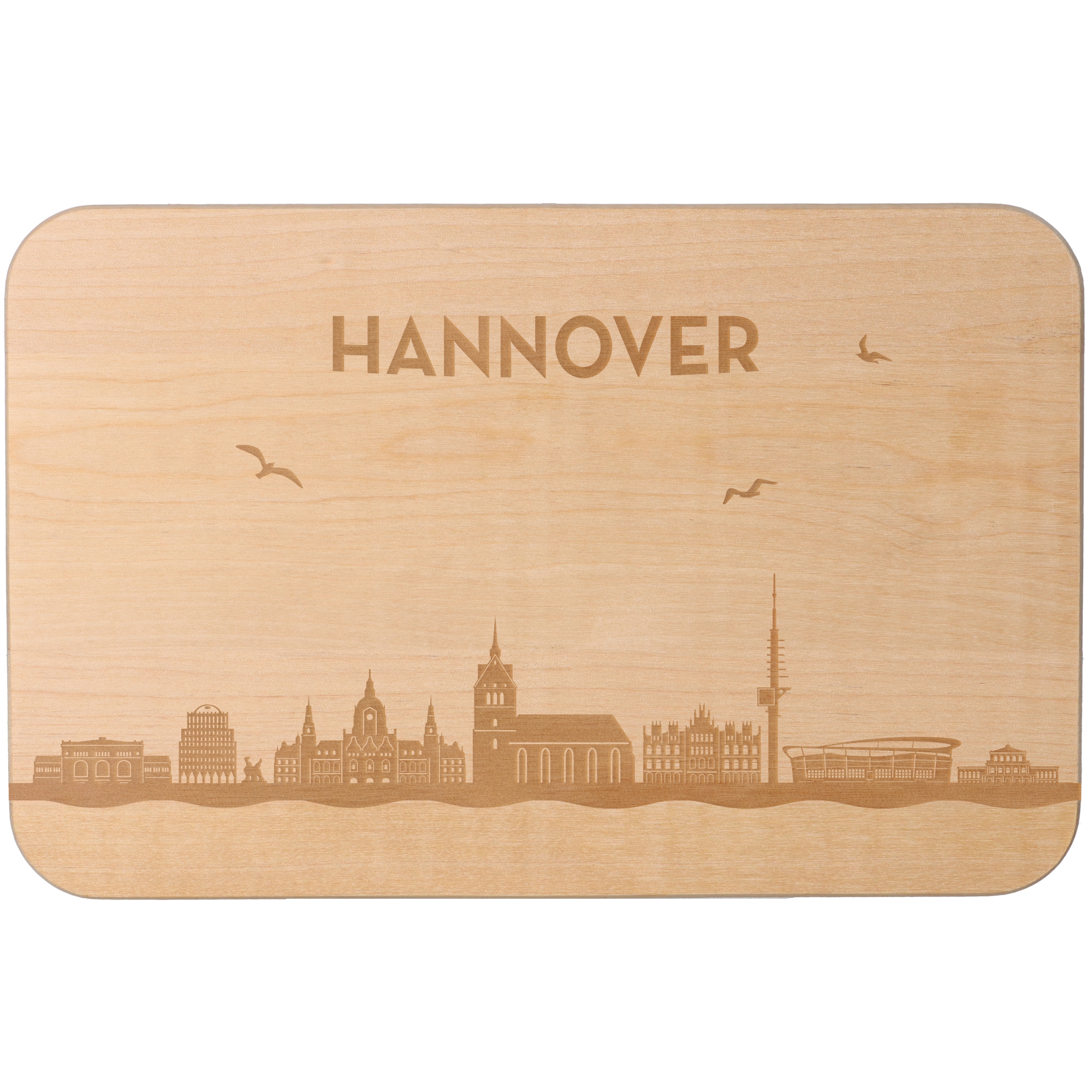 Frühstücksbrett Skyline Hannover Frühstücksbrett Skyline Hannover