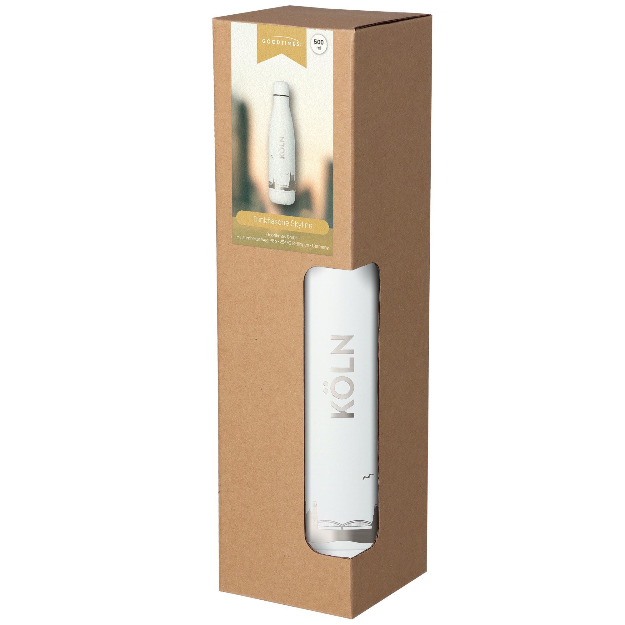 Trinkflasche Skyline Köln Flasche, Postfach
