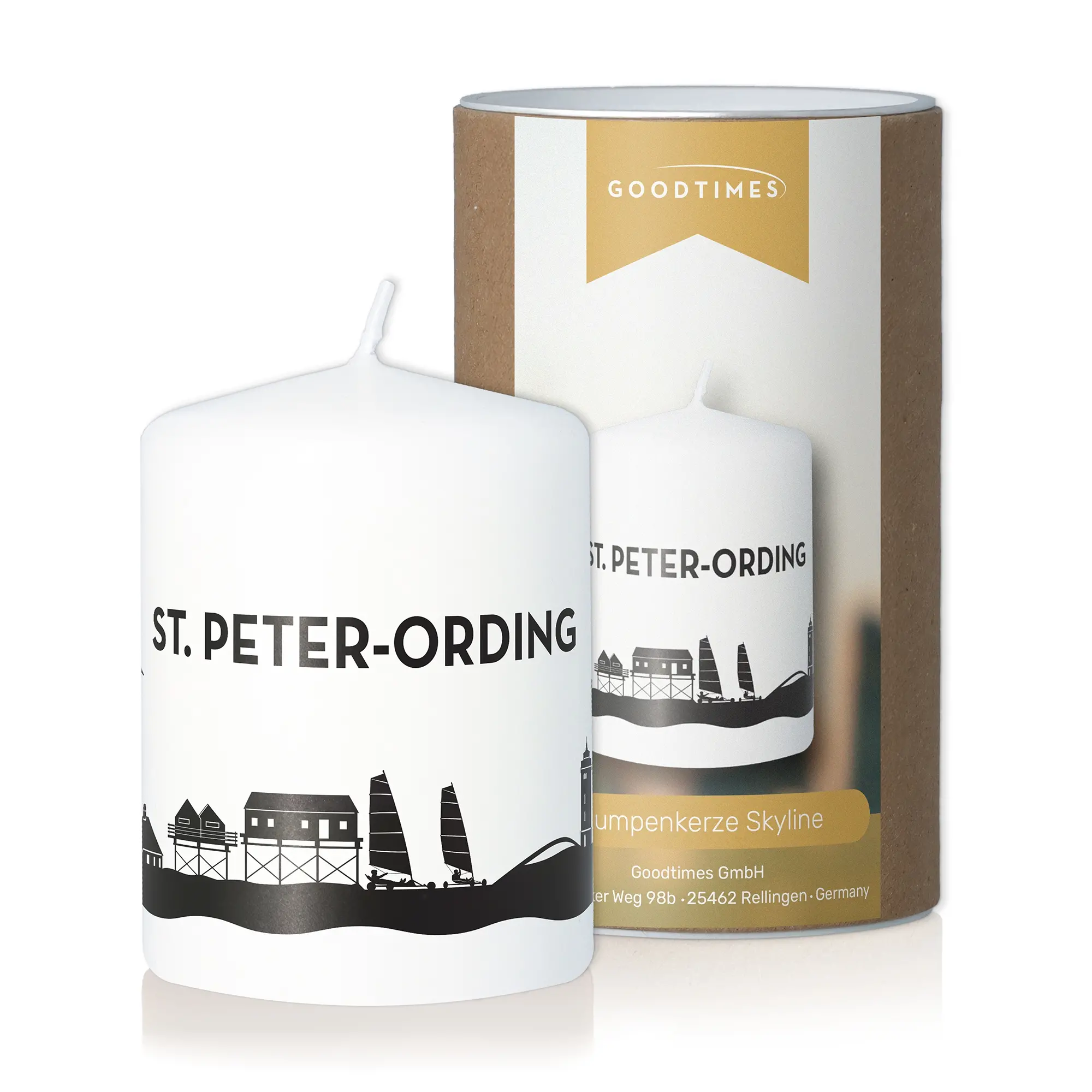 Stumpenkerze Skyline St. Peter-Ording