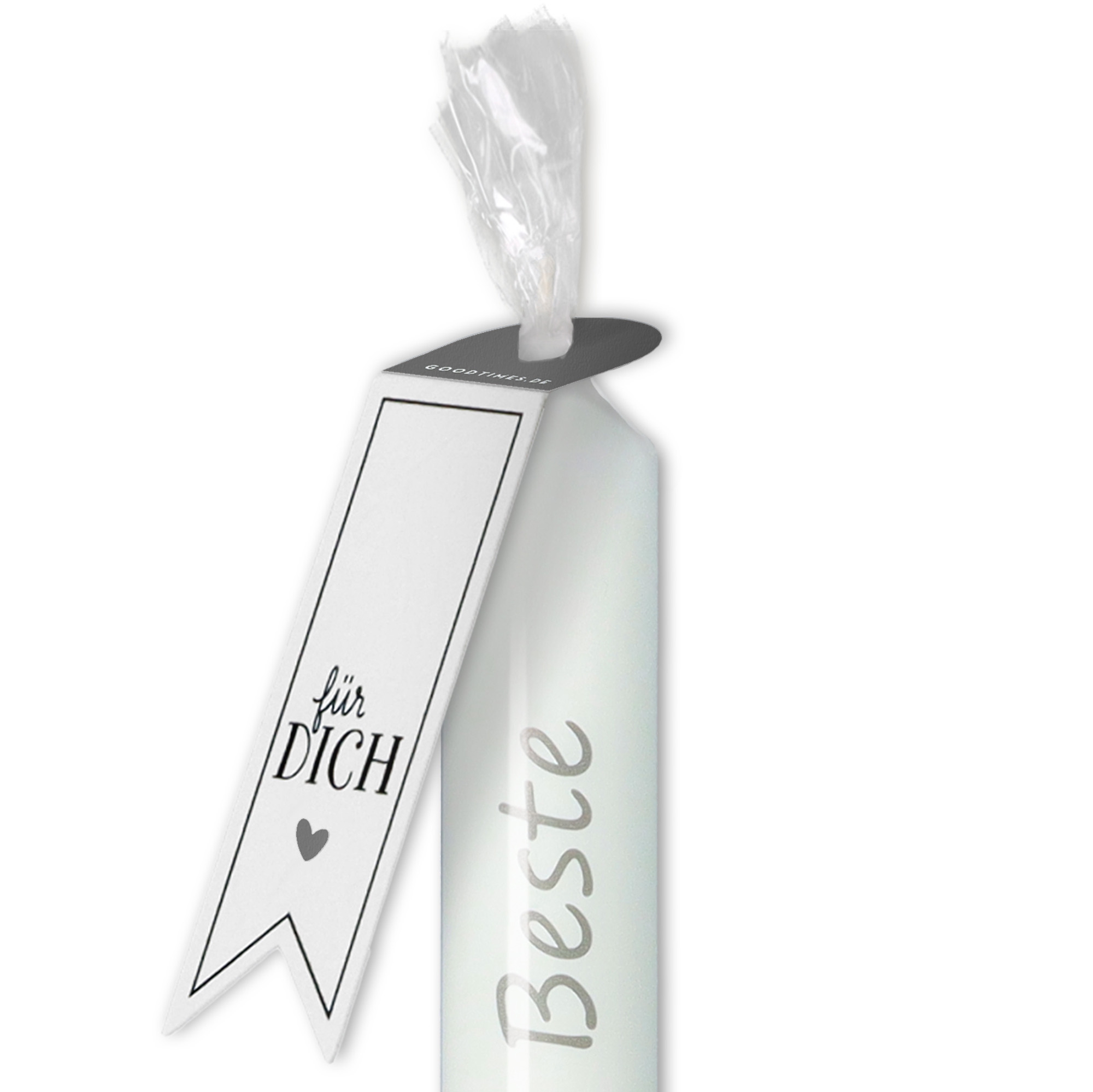 Stabkerze "Du bist die Beste" Anthrazit Stabkerze "Du bist die Beste" Anthrazit