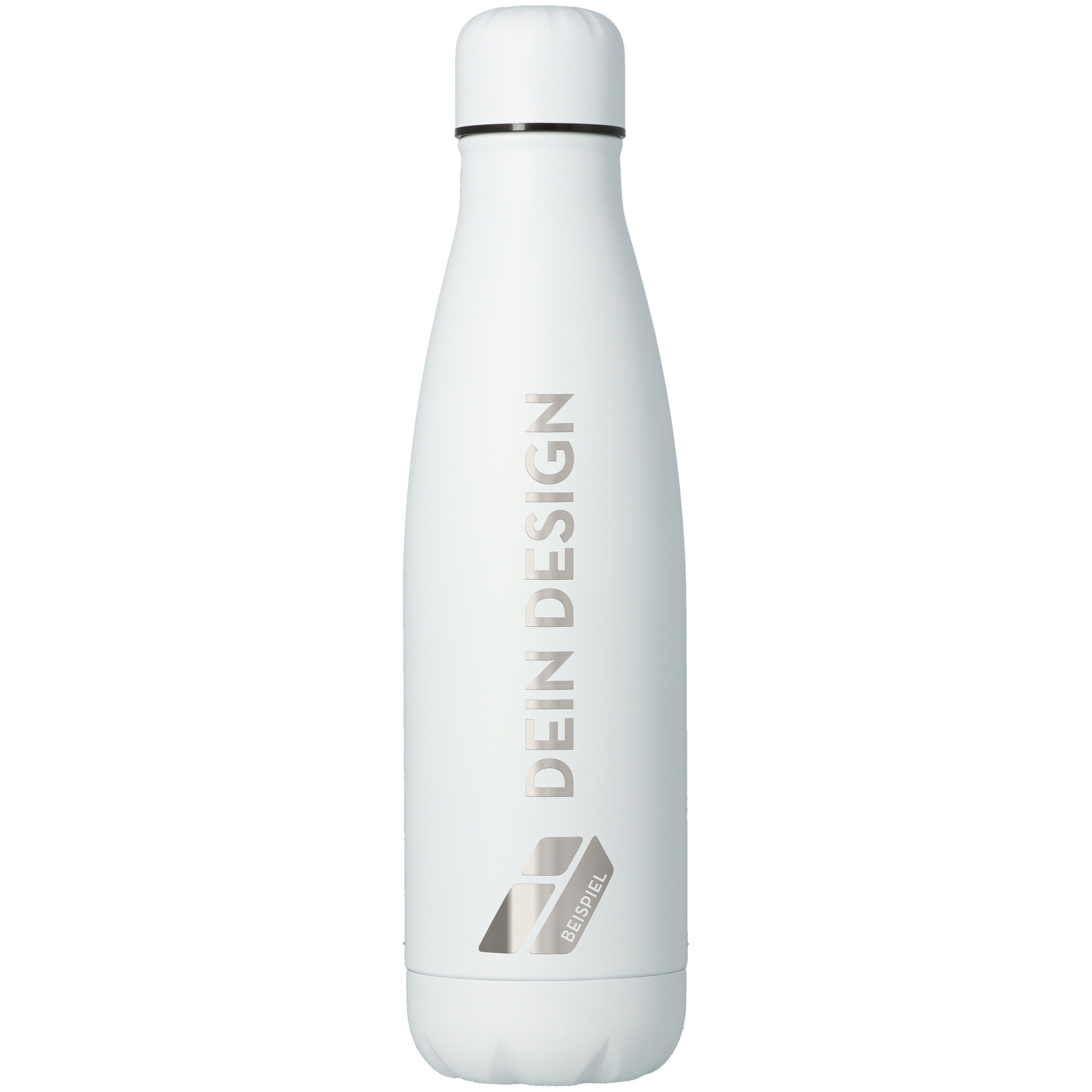 Trinkflasche Dein Design Weiß mit Gravur Flasche, Wasserflasche, Shaker