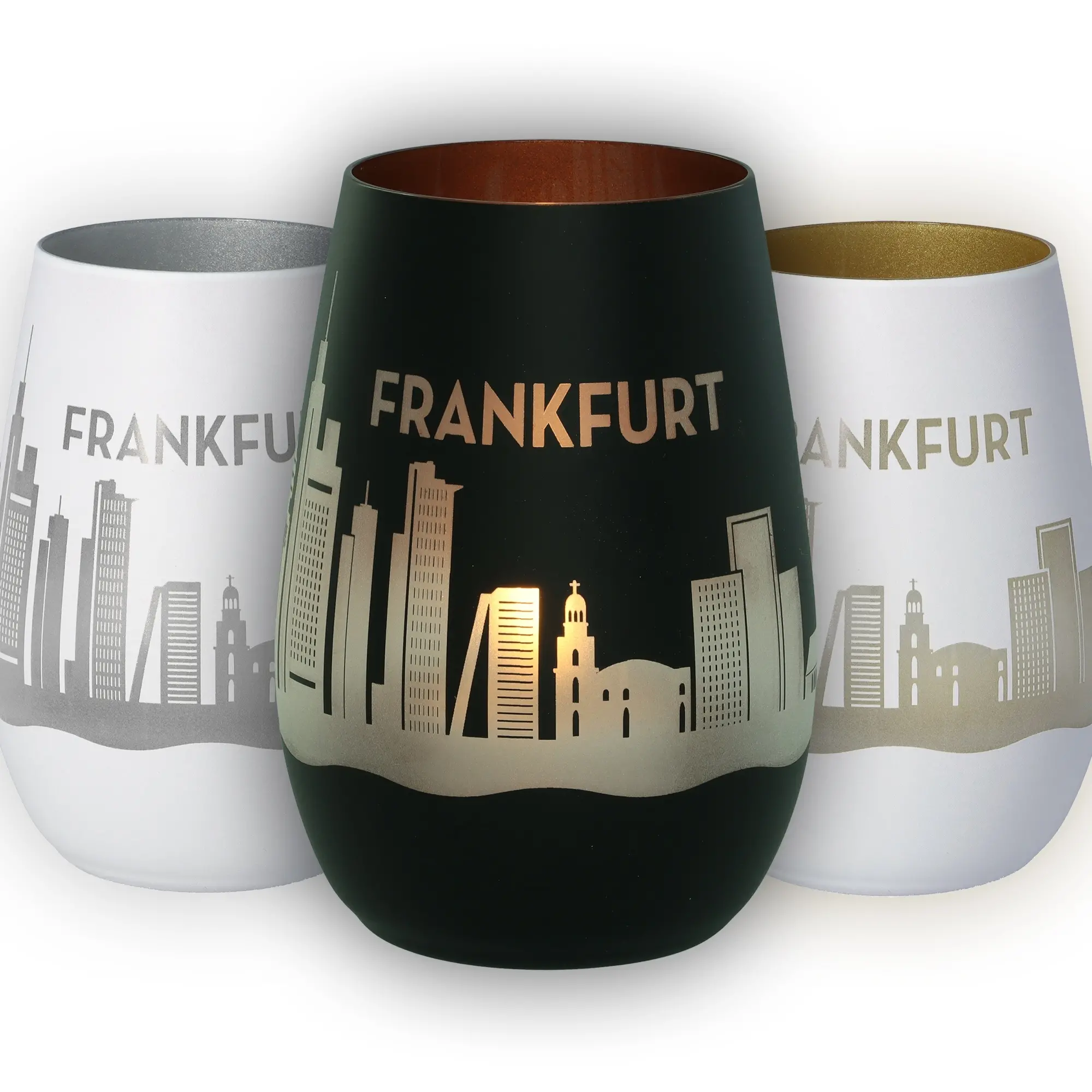glasvase, frankfurt, städtebild, metallisch, glänzend