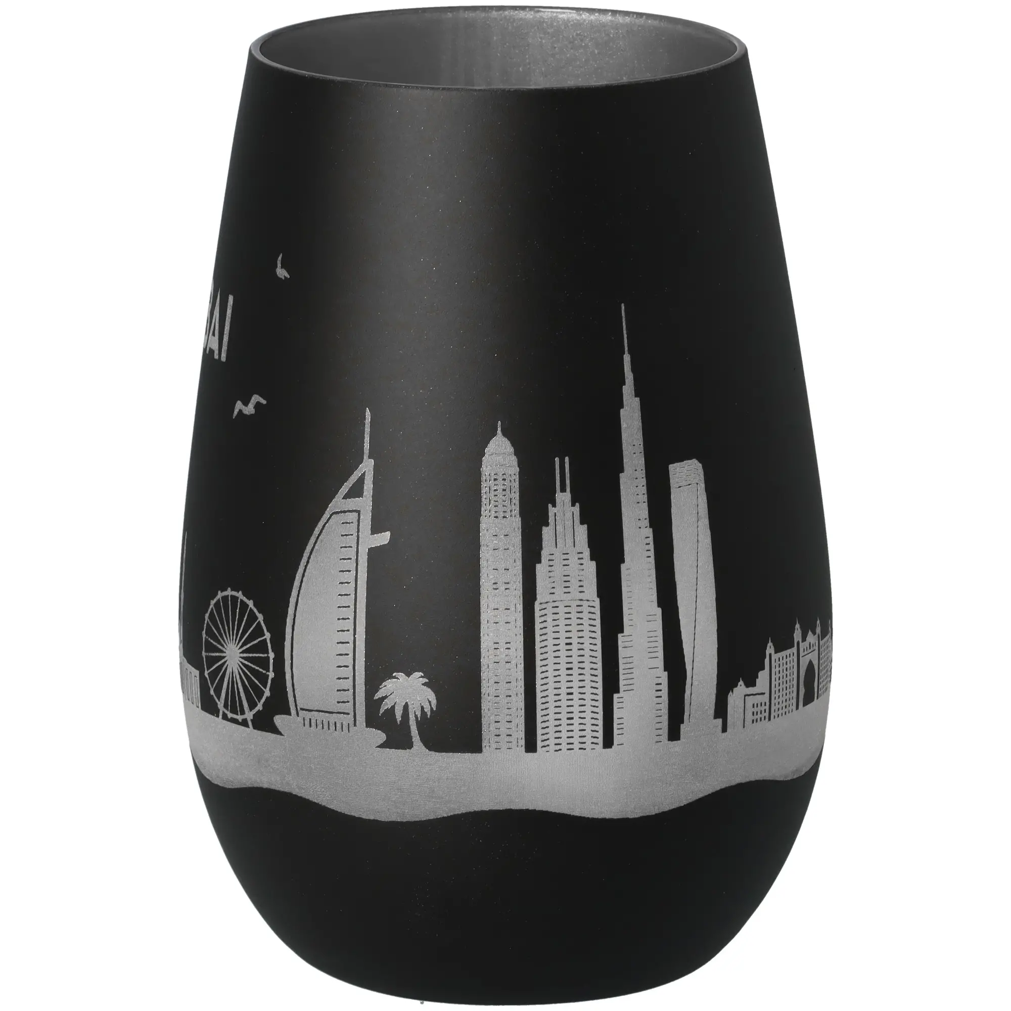 Windlicht Skyline Dubai Töpferei, Lampe, Glas, Lampenschirm