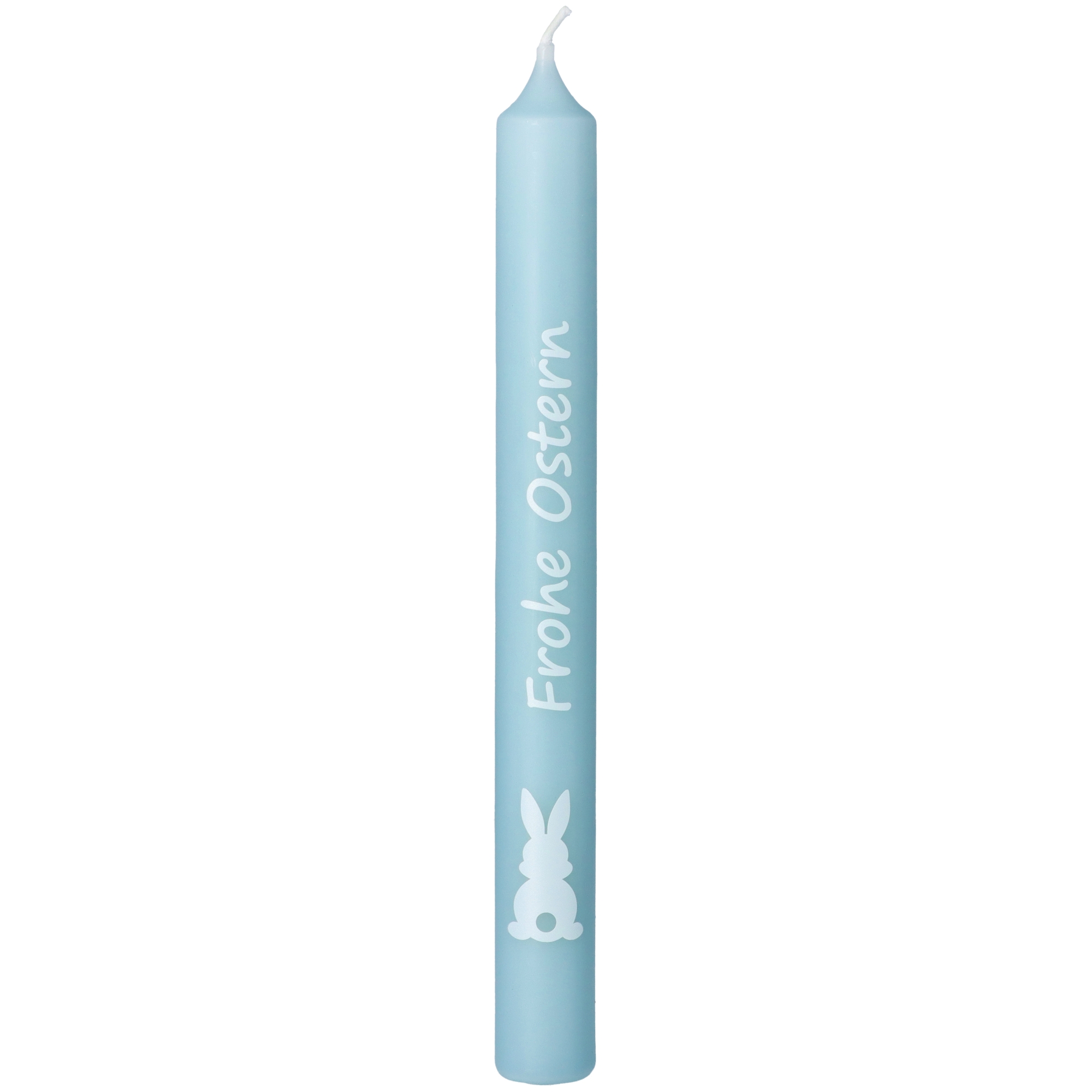 Stabkerzen-Set Hellblau "Frohe Ostern"