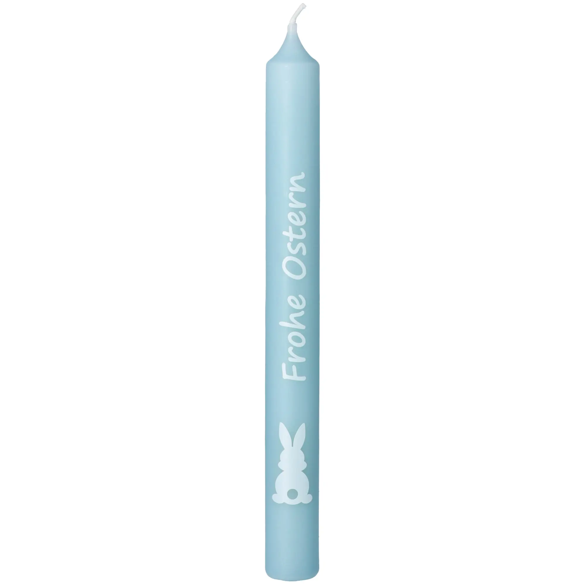 Stabkerzen-Set Hellblau "Frohe Ostern"