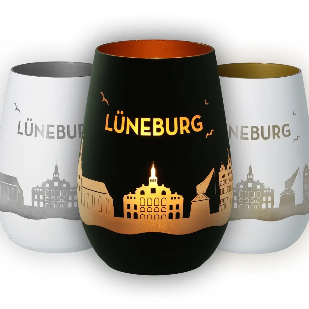 L%C3%BCneburg, Kessel, Cityscape, St%C3%A4dtesches Motiv, Kupfer/poliert