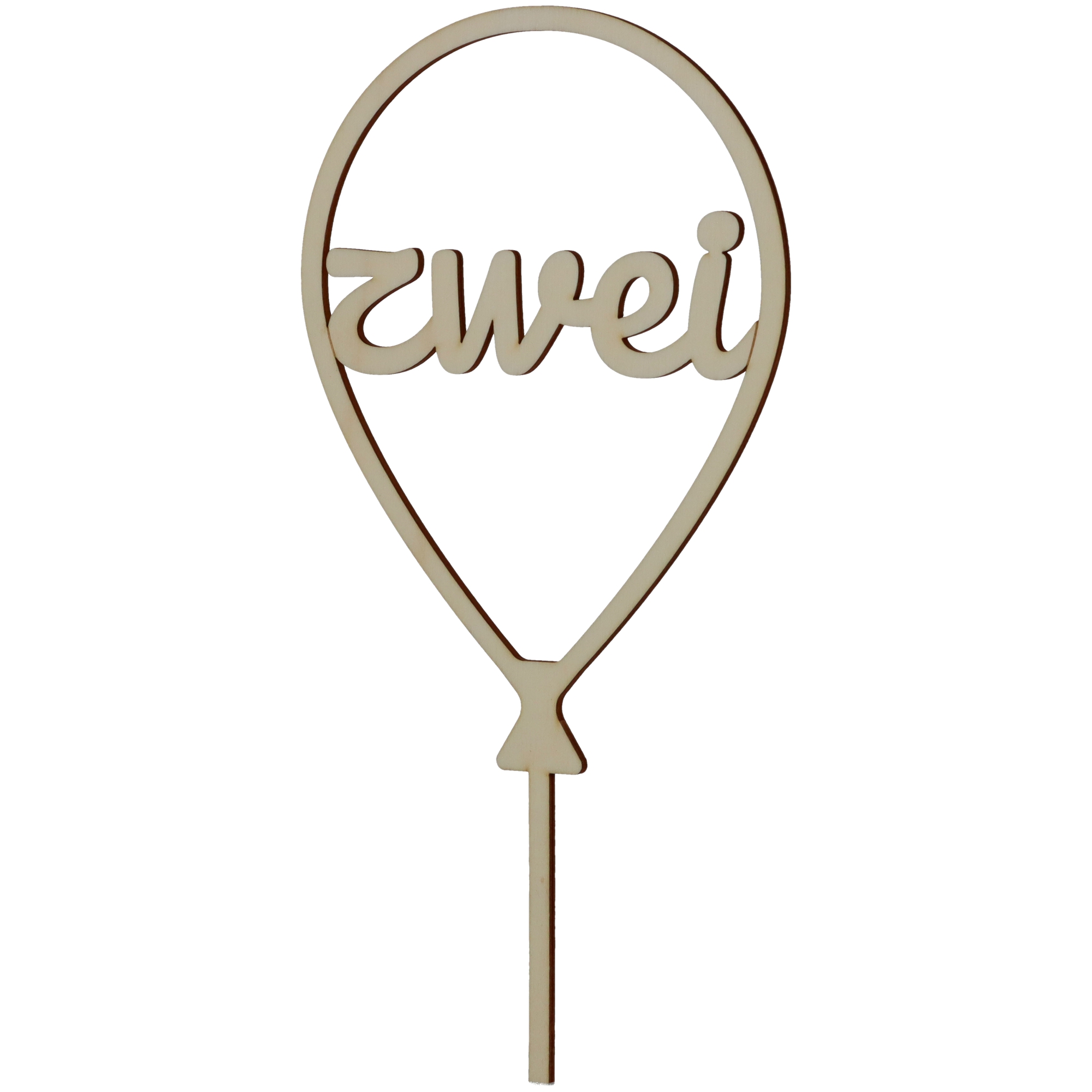 Cake Topper Ballon Zahl 2