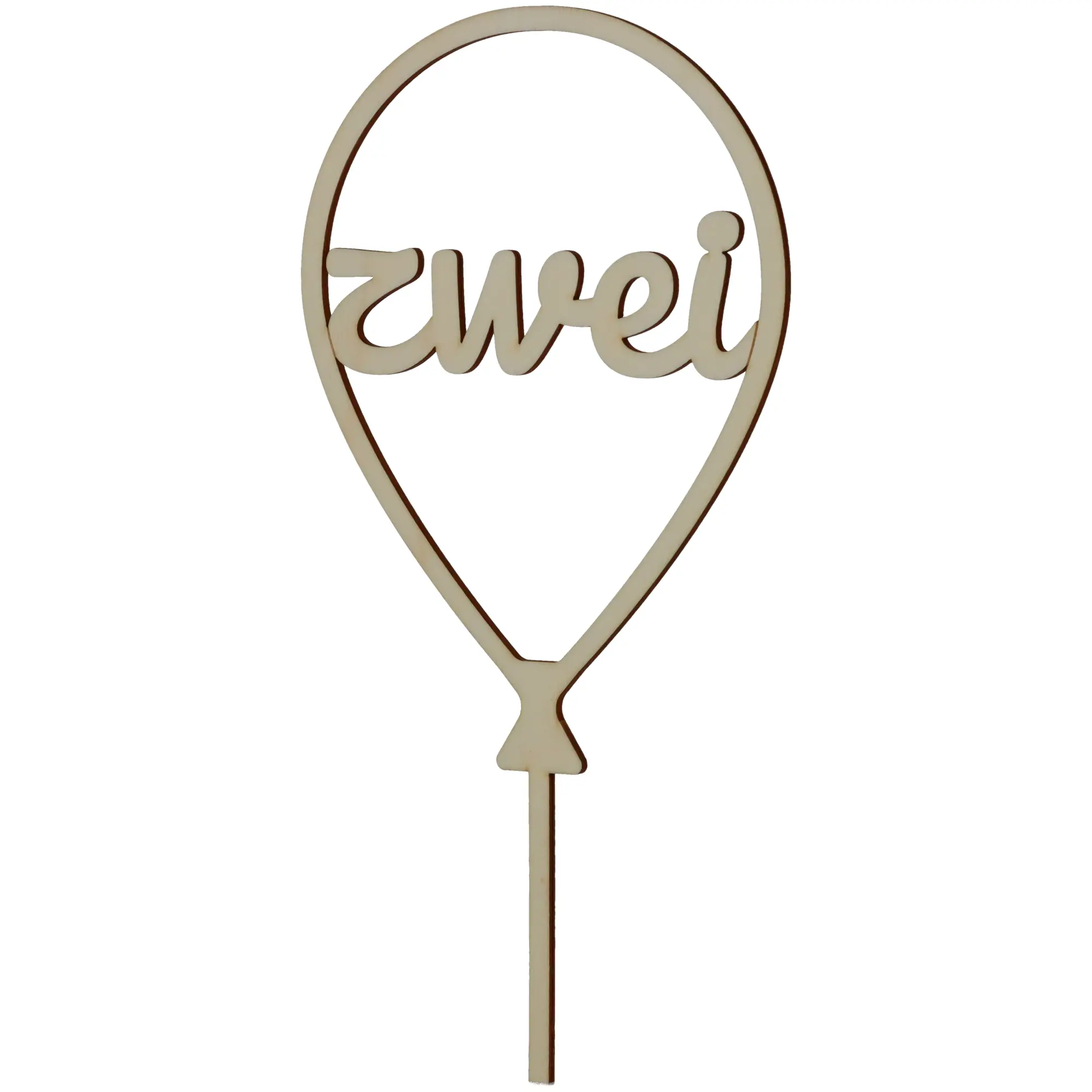 Cake Topper Ballon Zahl 2